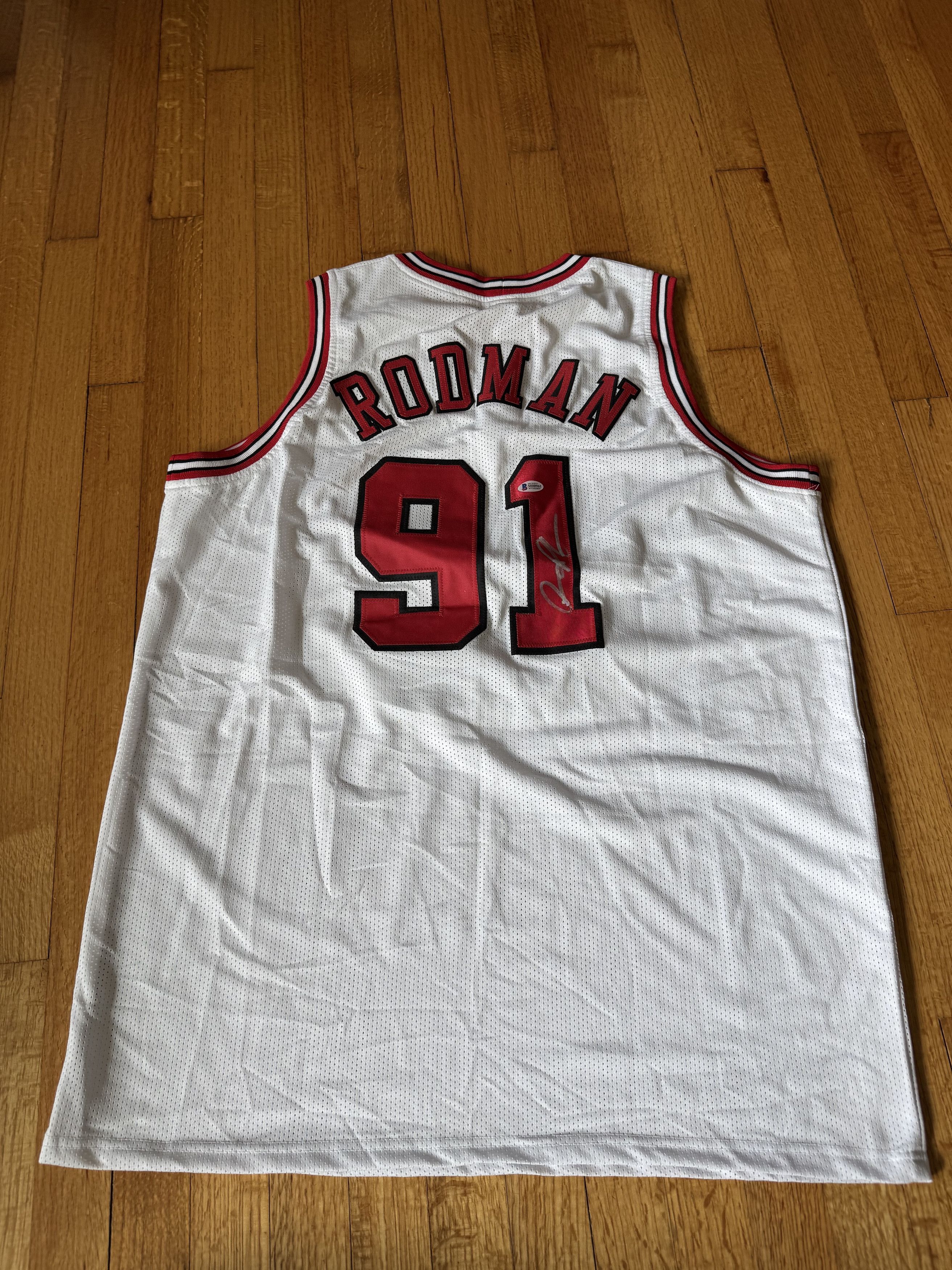 Other Autographed Chicago Bulls Dennis Rodman Jersey Size US XL / EU 56 / 4 - 2 Thumbnail