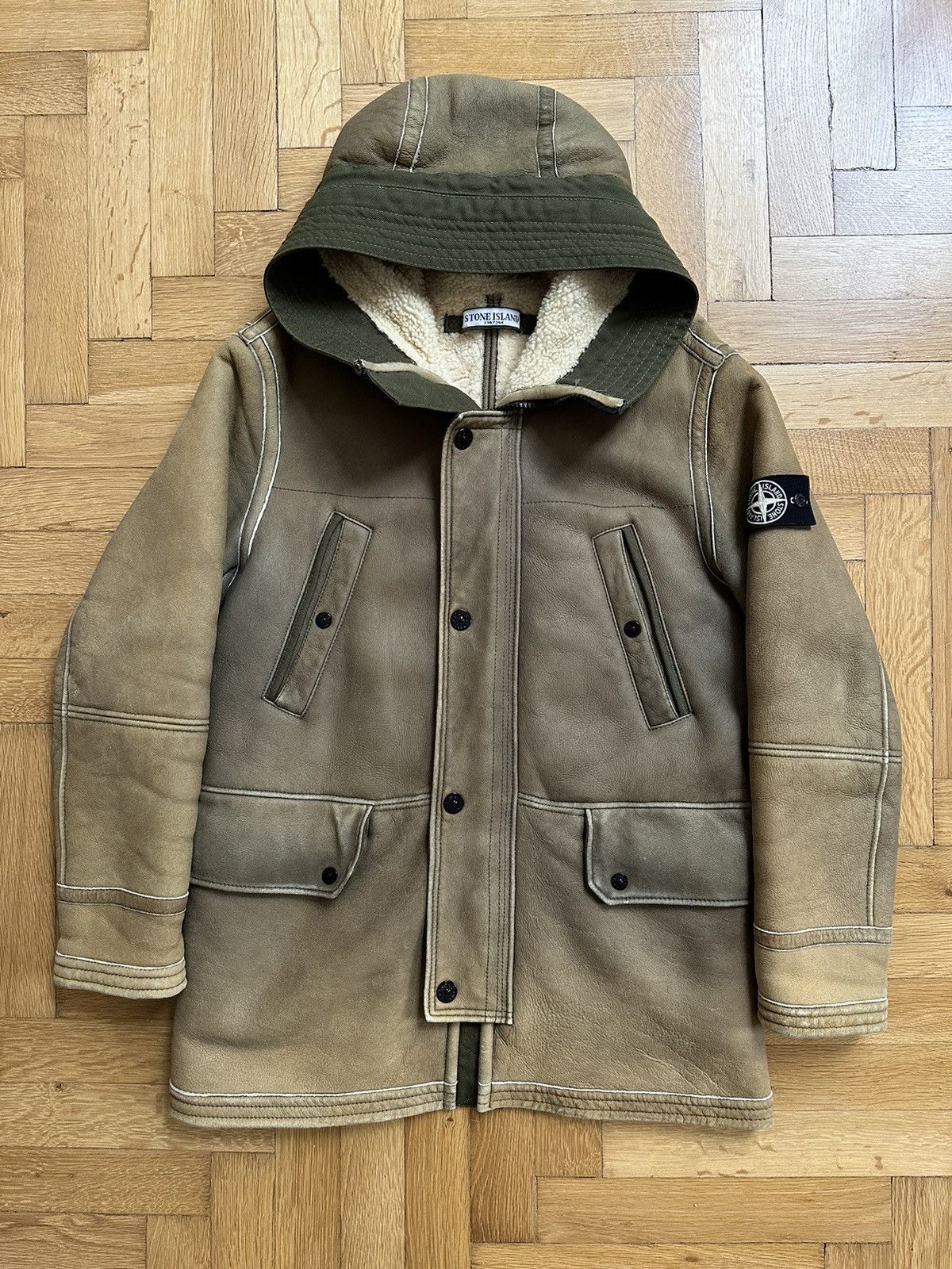 Stone Island Stone Island Vintage Sheepskin Leather Jacket (a/w 