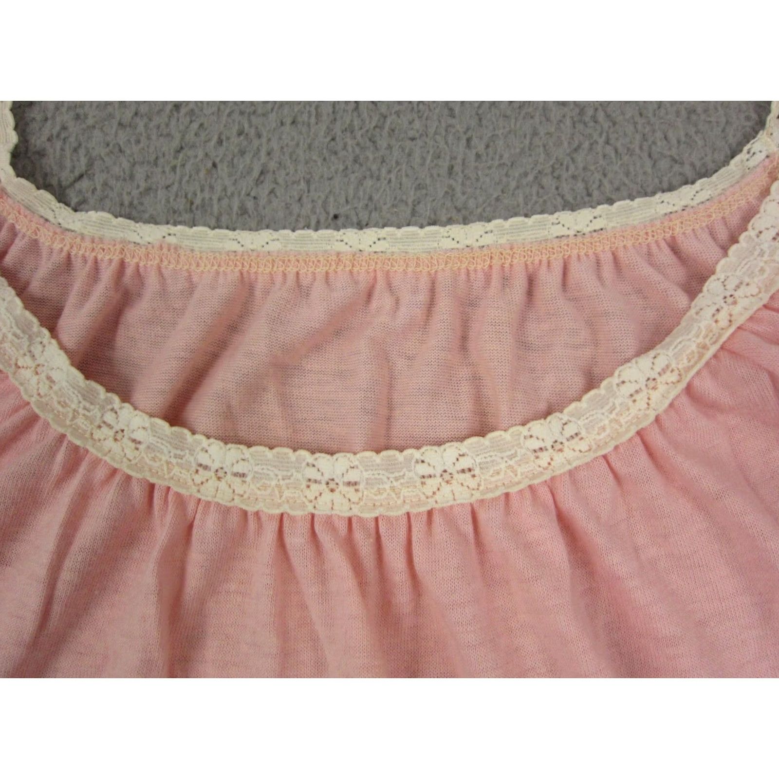 Vintage Vintage Sleep Shirt Womens Medium Pink Nightgown Cap Sleeve Soft Loungewear 70s Size M / US 6-8 / IT 42-44 - 3 Thumbnail