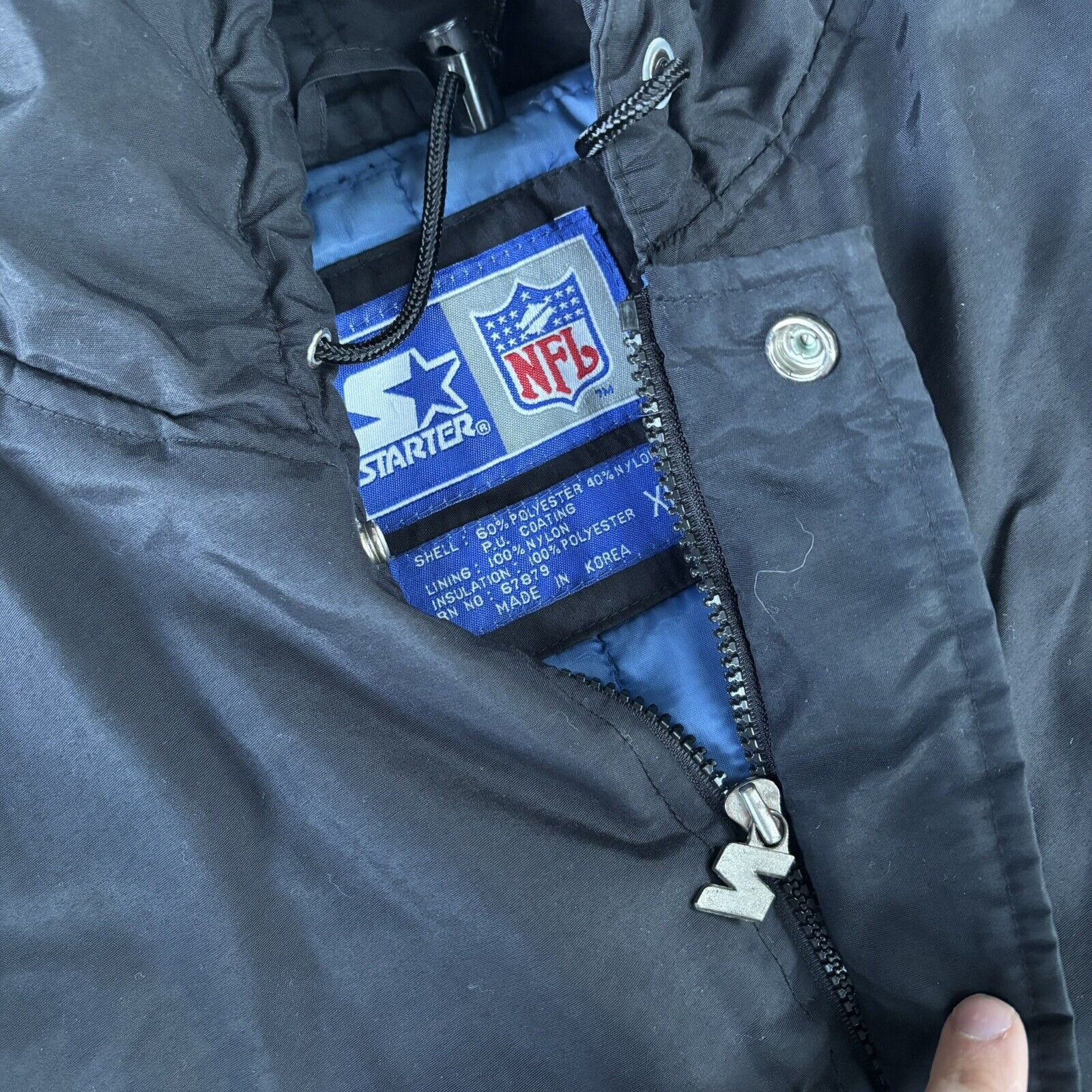 Starter 90s Starter New York Giants Embroidered Black Zip Jacket XL Size US XL / EU 56 / 4 - 5 Thumbnail