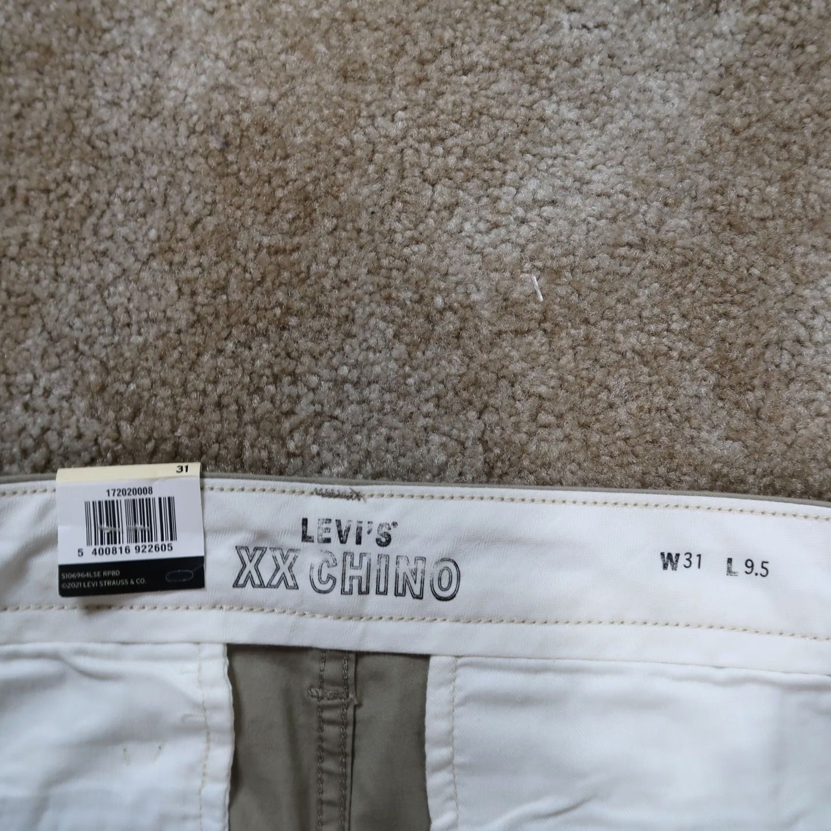 Levi's VINTAGE Levi's XX Chino Shorts Men 31 Beige 9" Inseam Flat Front New Size US 31 - 3 Thumbnail