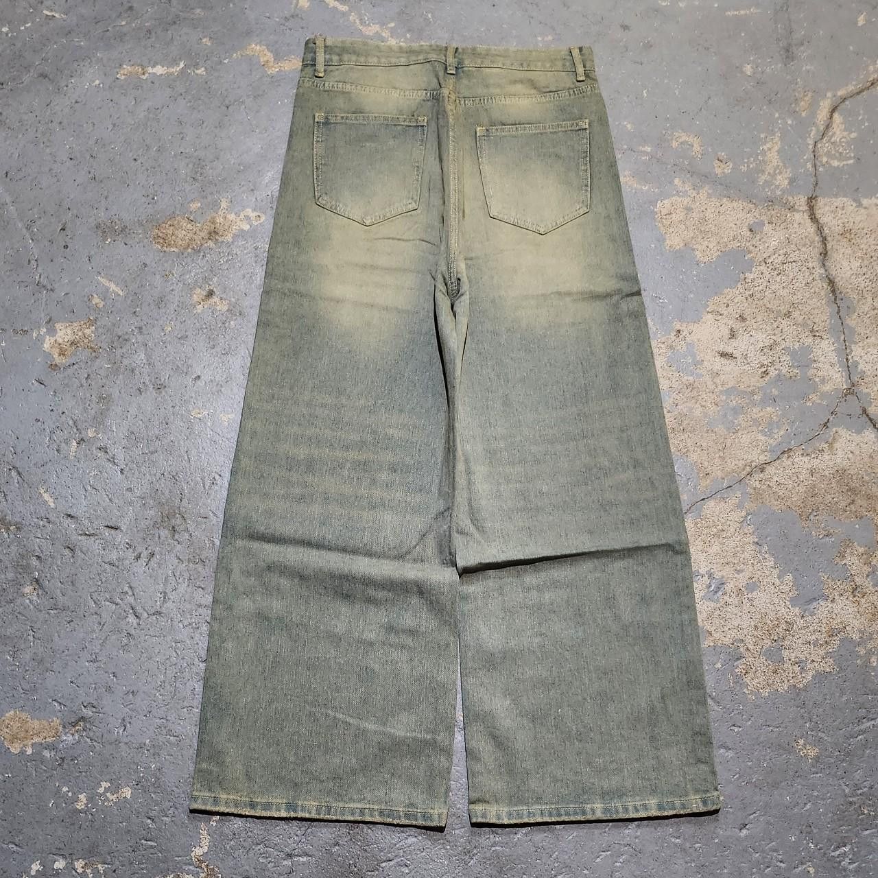 Japanese Brand Baggy Light Blue/Khaki Wide leg denim Size US 32 / EU 48 - 3 Thumbnail