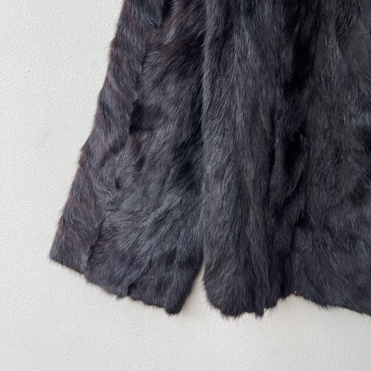 Vintage Real Mink Fur Zip-Up Blouson - Glossy Black (Vintage) Size US M / EU 48-50 / 2 - 7 Thumbnail
