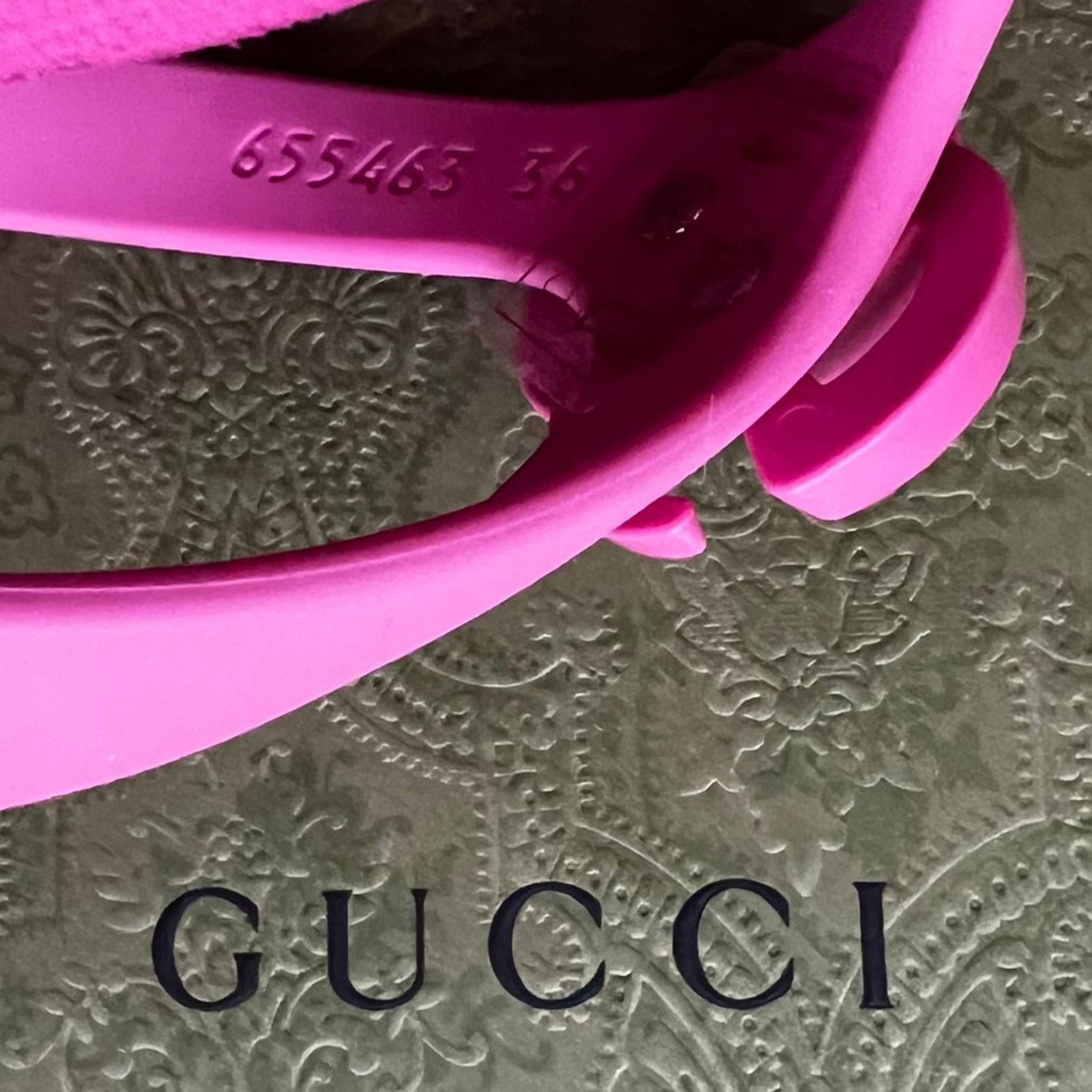 Gucci Gucci Pink Interlocking G Logo Platform Sandal, IT36/US6 Size US 6 / IT 36 - 10 Thumbnail