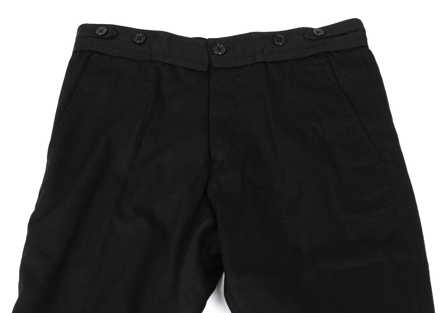 Ann Demeulemeester Cotton Neat Tuck Stretch Pants in Black XXS Size US 26 / EU 42 - 3 Thumbnail