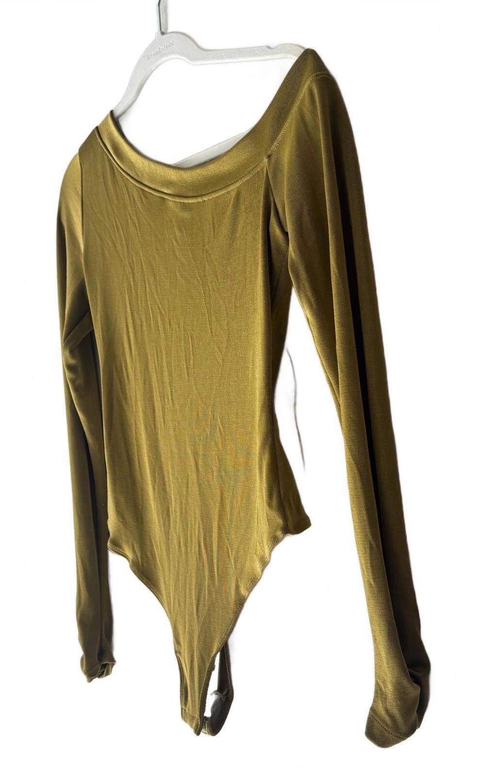 Free People Free People Mustard Yellow Off-Shoulder Long Sleeve Bodysuit Size S / US 4 / IT 40 - 7 Thumbnail