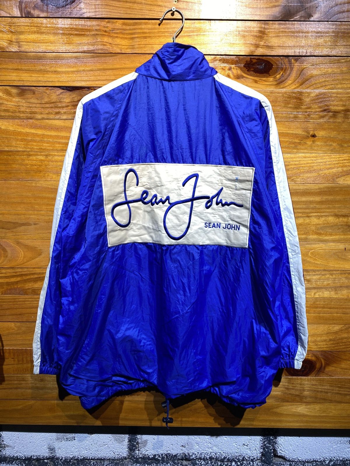 Sean John Vintage Sean John Blue Windbreaker Jacket Hip-Hop Streetwear Size US XL / EU 56 / 4 - 3 Thumbnail