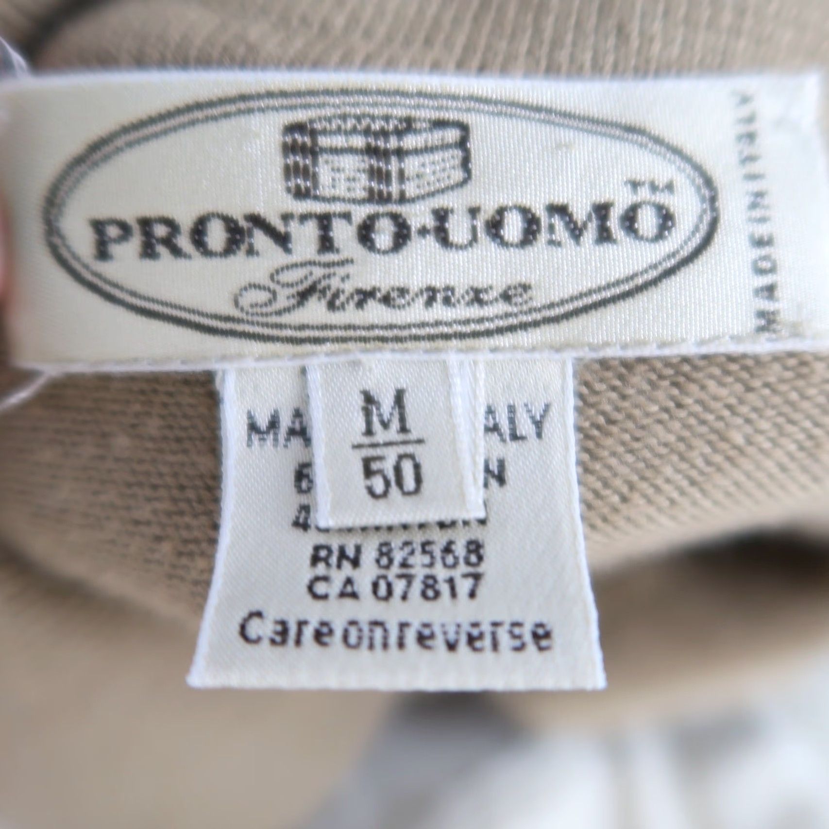 Pronto Uomo VINTAGE 90s Pronto Uomo tan cotton knit polo henley sweater Mens M Size US M / EU 48-50 / 2 - 5 Thumbnail
