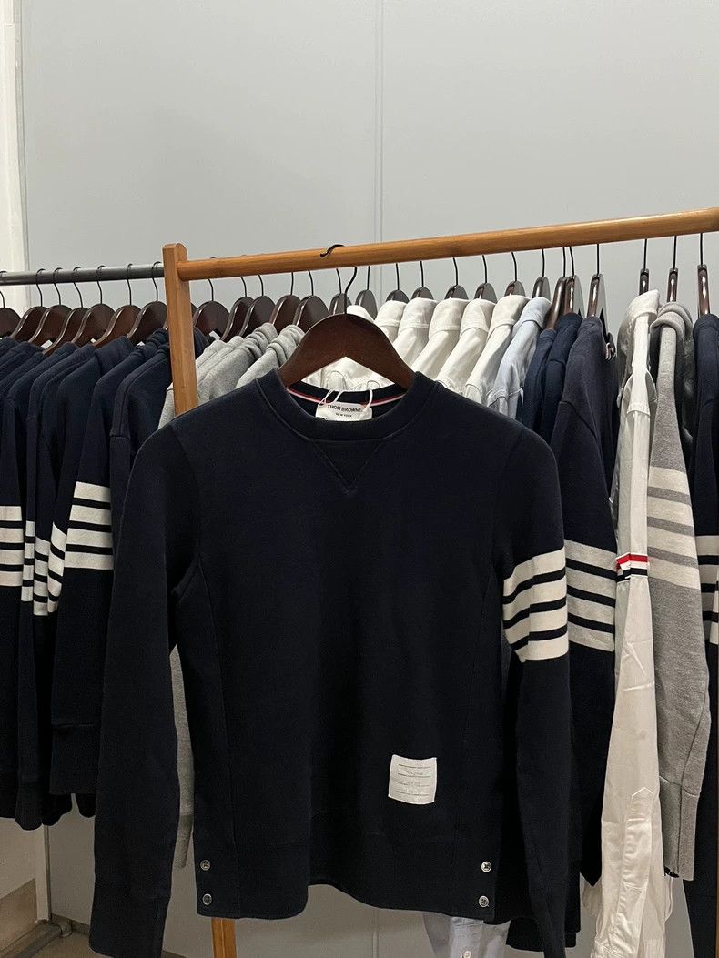 Thom Browne thom browneClassic four-striped blue sweatshirt 2503-Nextar Size US S / EU 44-46 / 1 - 1 Thumbnail