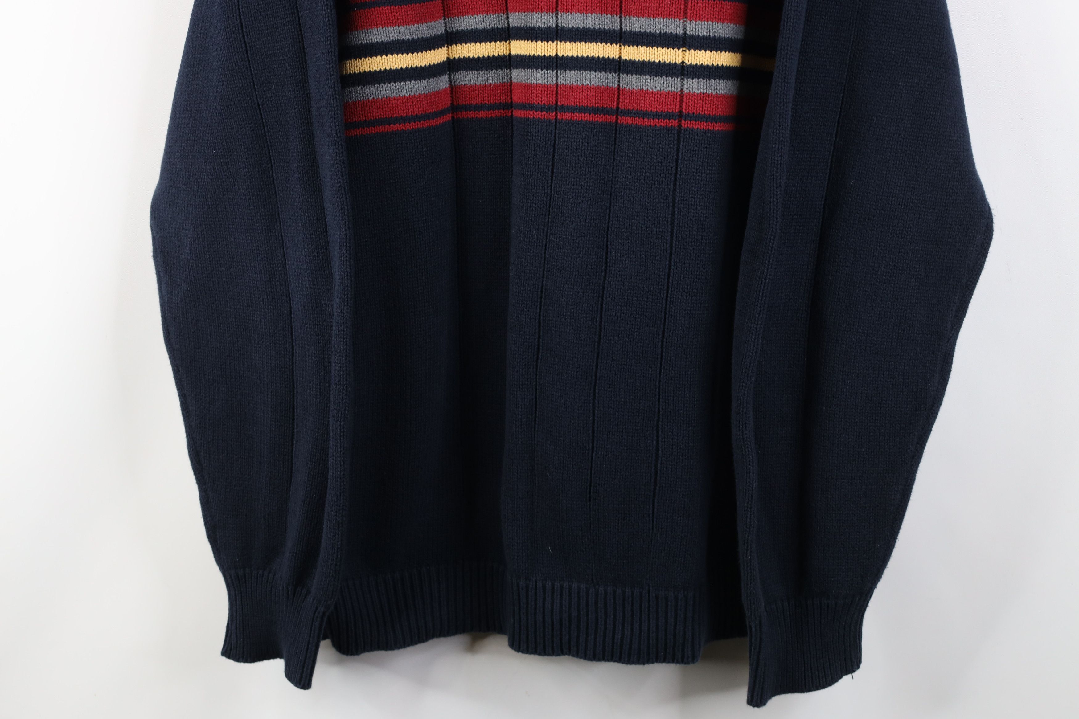 Vintage Vintage 90s Streetwear Cotton Ribbed Knit V-Neck Sweater Size US M / EU 48-50 / 2 - 3 Thumbnail