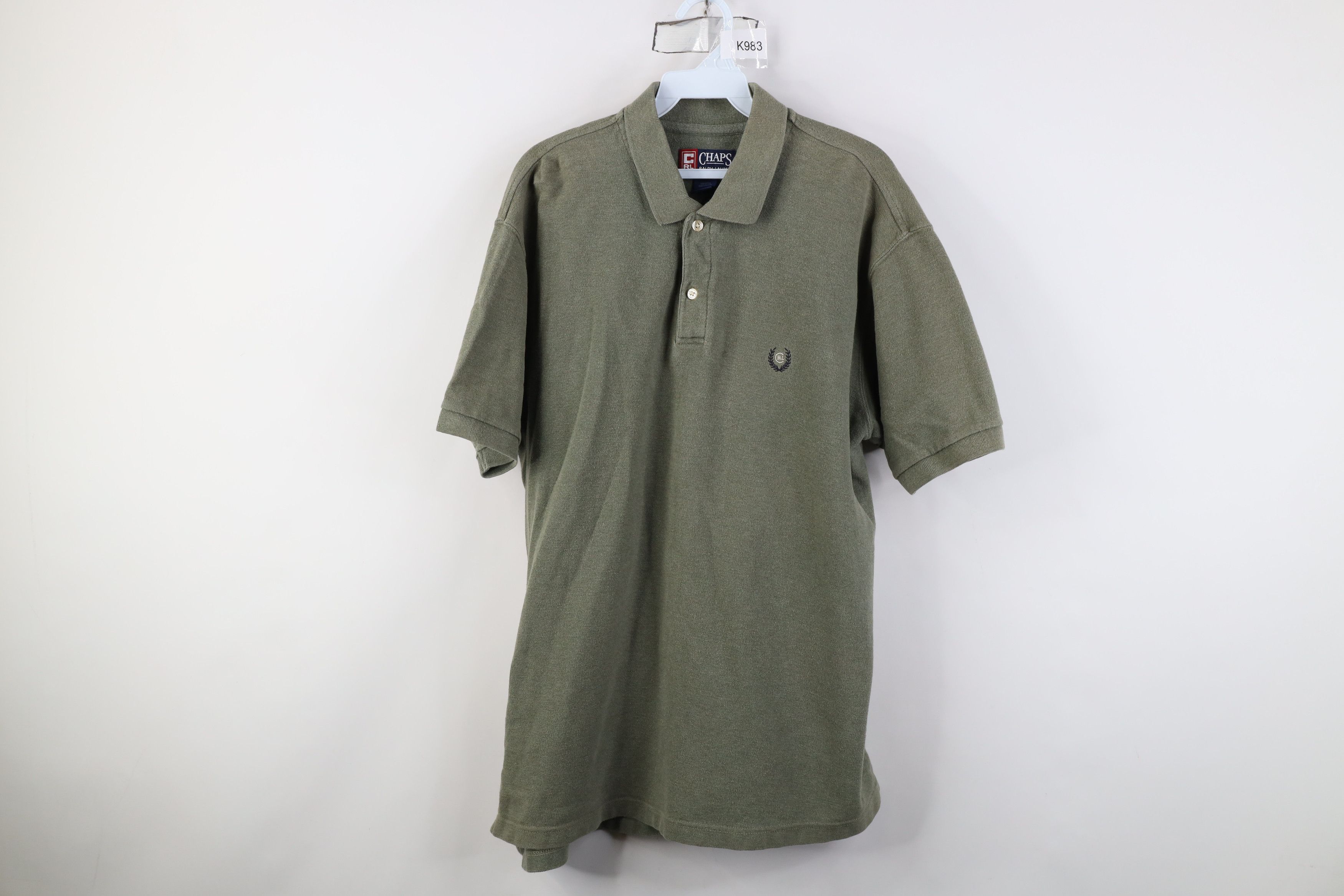 Ralph Lauren Vintage 90s Chaps Ralph Lauren Crest Collared Polo Shirt Size US L / EU 52-54 / 3 - 1 Thumbnail