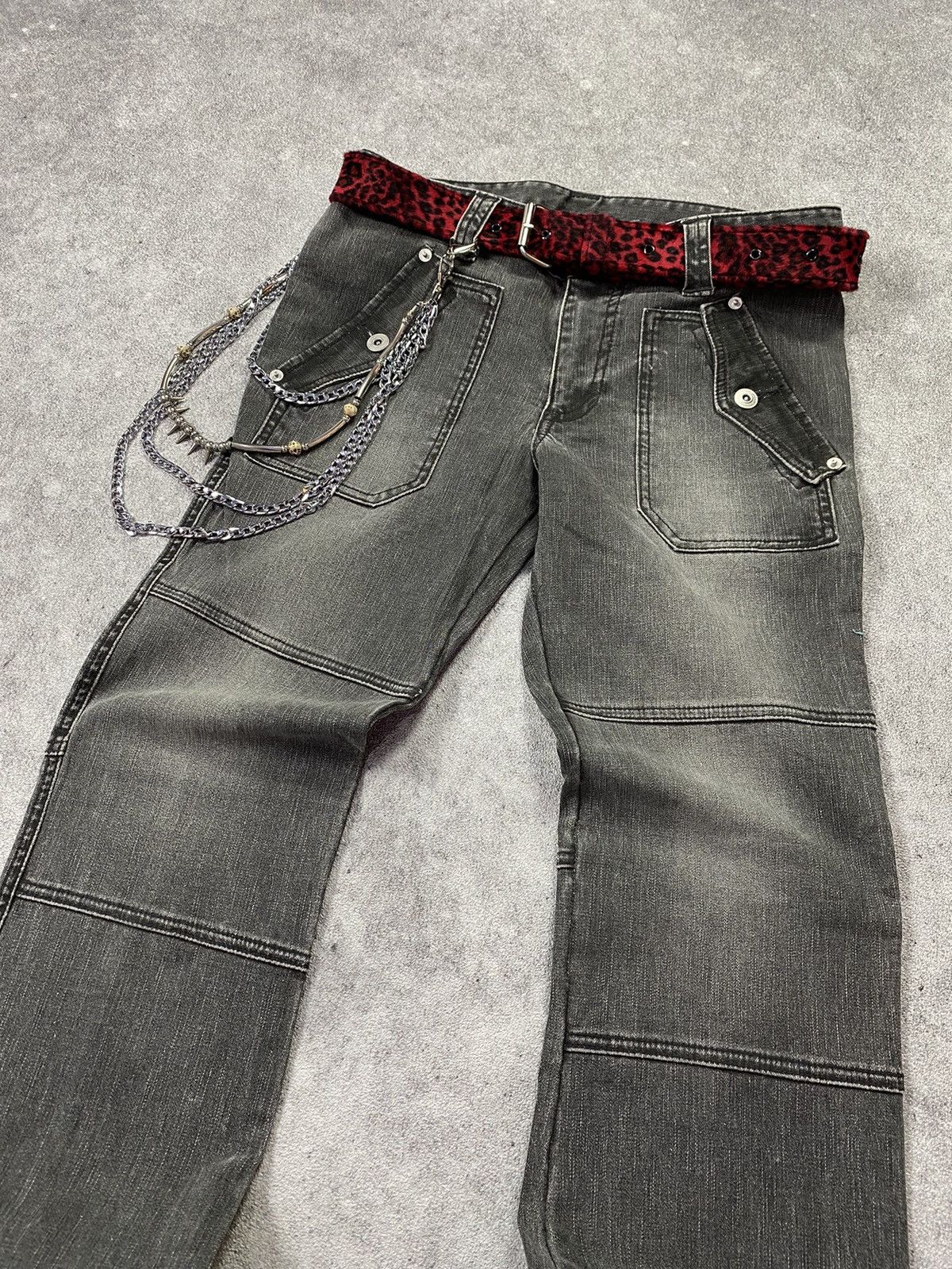 If Six Was Nine × Japanese Brand × Le Grande Bleu (L.G.B.) 2000s Grey Washed Flared Jean Size US 29 - 3 Thumbnail