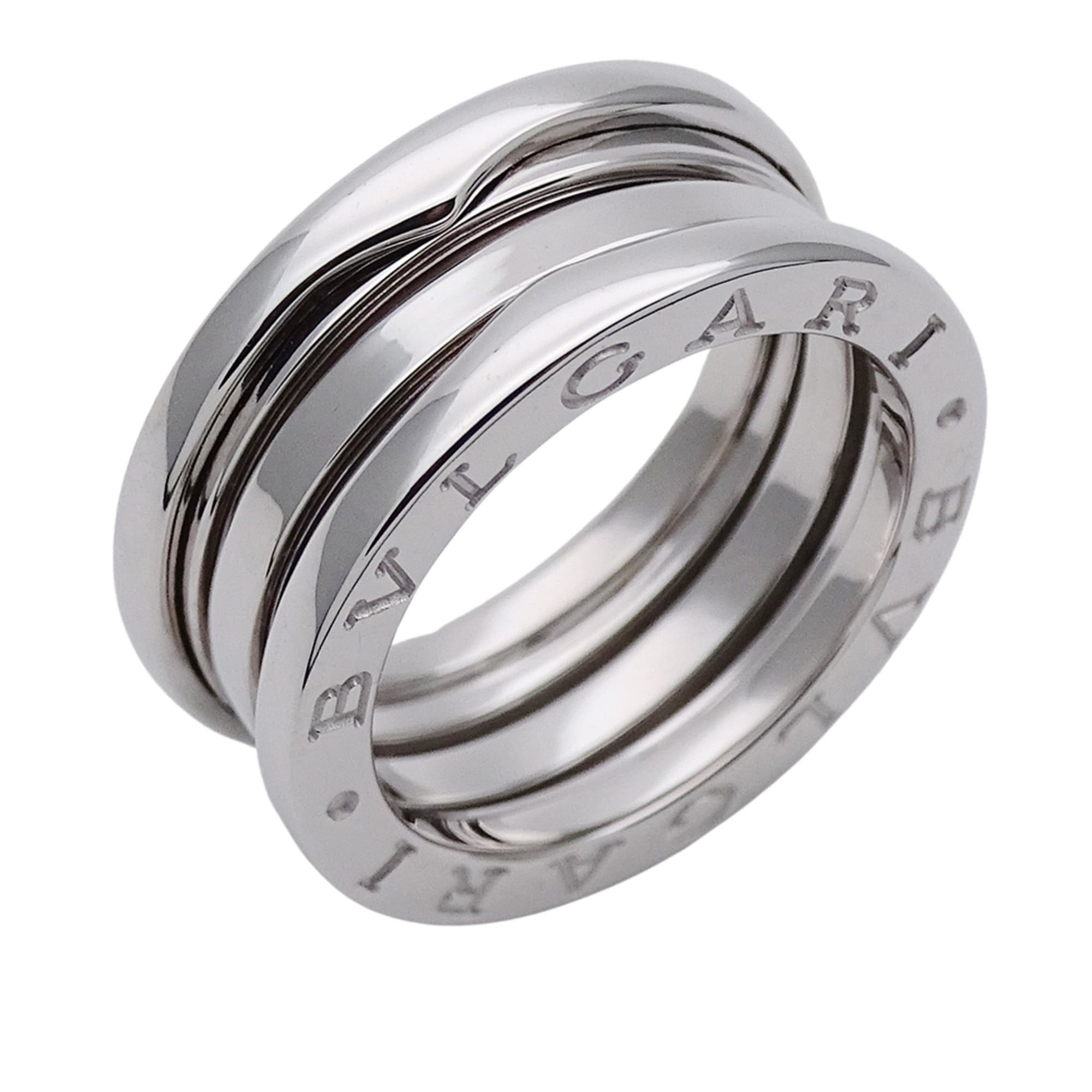 Bvlgari BVLGARI Ring for Women and Men, Brand Ring, 750WG B-zero1, 3-band, White Gold, Size #51 (approx. 1) Jewelry Size ONE SIZE - 1 Thumbnail