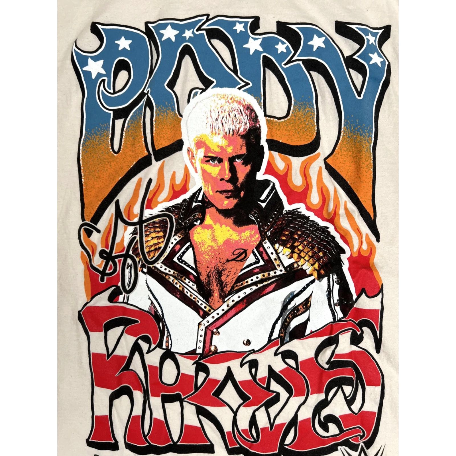 RHODE WWE Cody Rhodes T-Shirt Mens XL White American Nightmare Wrestling Graphic Size US XL / EU 56 / 4 - 2 Thumbnail