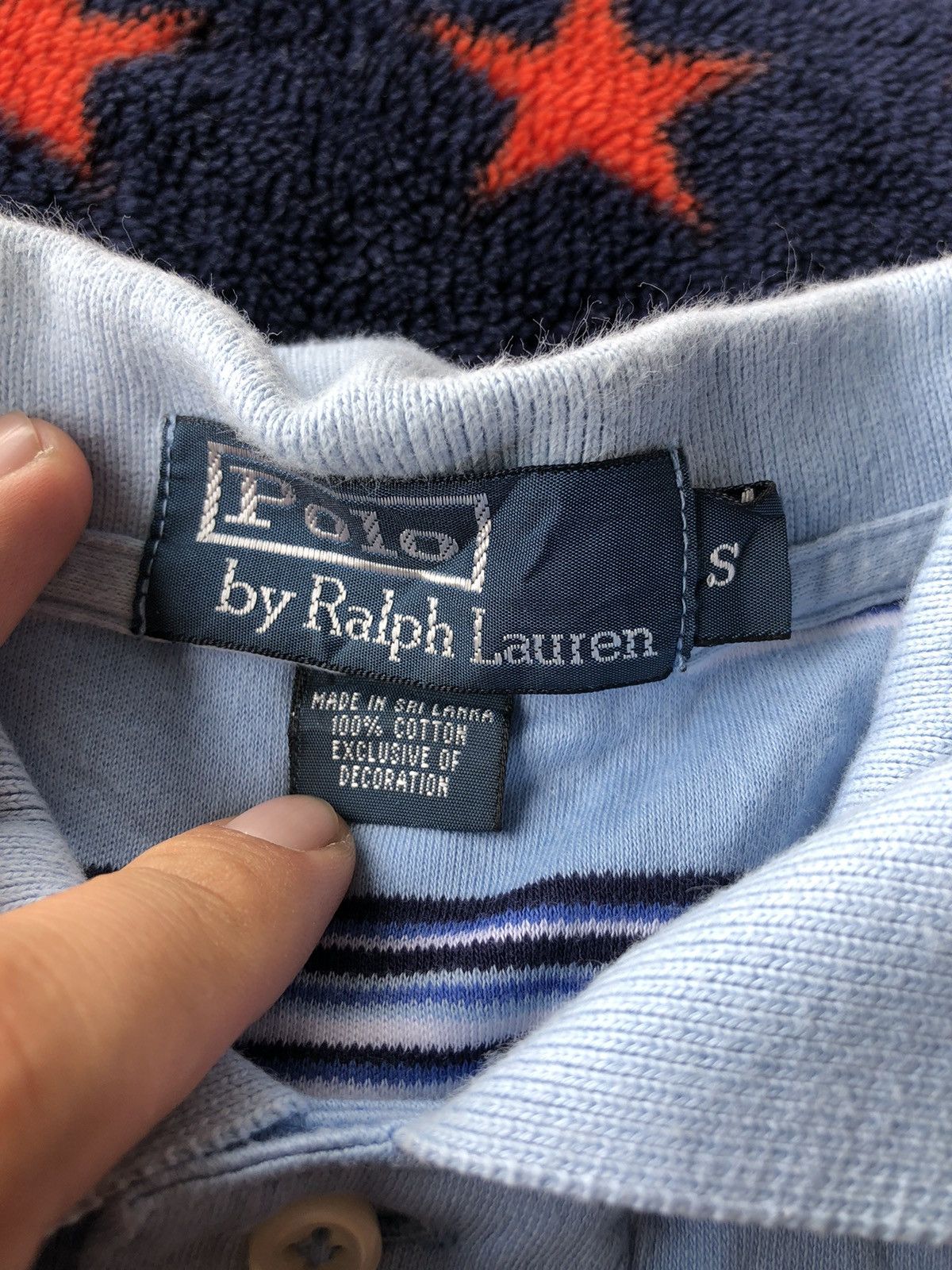 Polo Ralph Lauren Vintage Polo Ralph Lauren Stripe Blue Harizontal Collar Tee Size US S / EU 44-46 / 1 - 10 Thumbnail