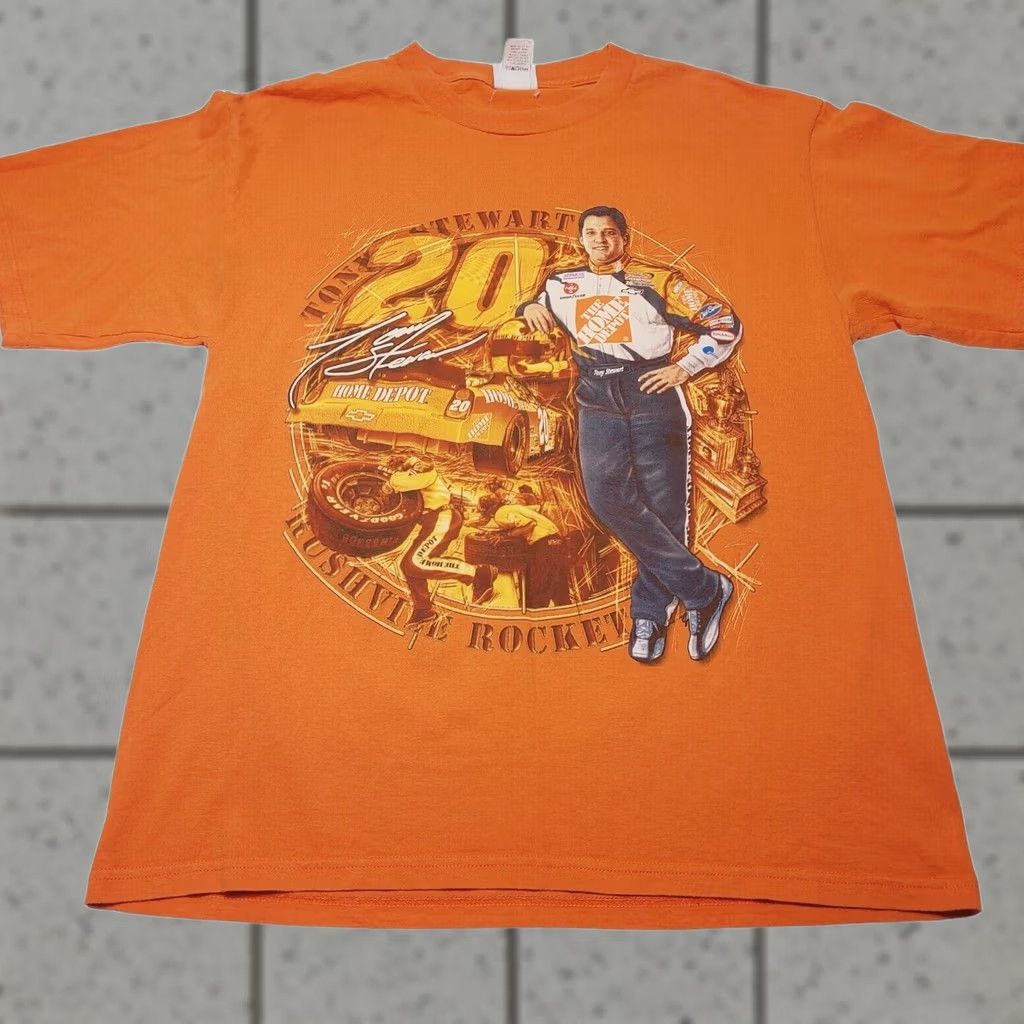 Chase Authentics VINTAGE Tony Stewart 2003 Mens Size Large T-Shirt NASCAR Home Depot Double Sided Size US L / EU 52-54 / 3 - 1 Thumbnail