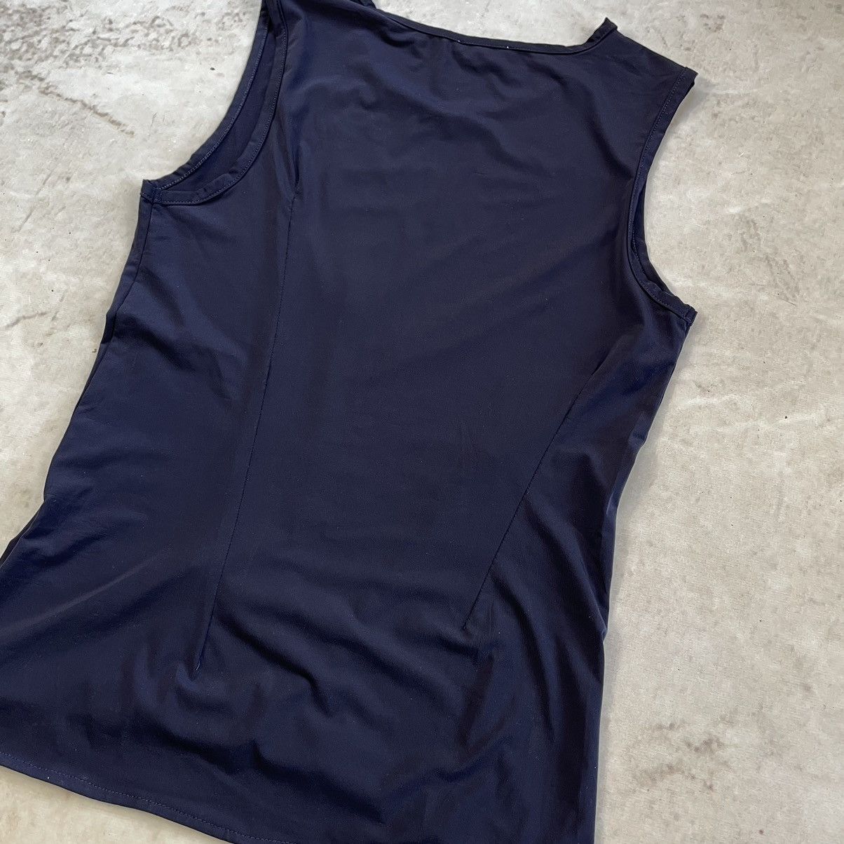 Ann Demeulemeester Ann Demeulemeester Navy Blue Perfect Tank Top Blouse Size S / US 4 / IT 40 - 4 Thumbnail