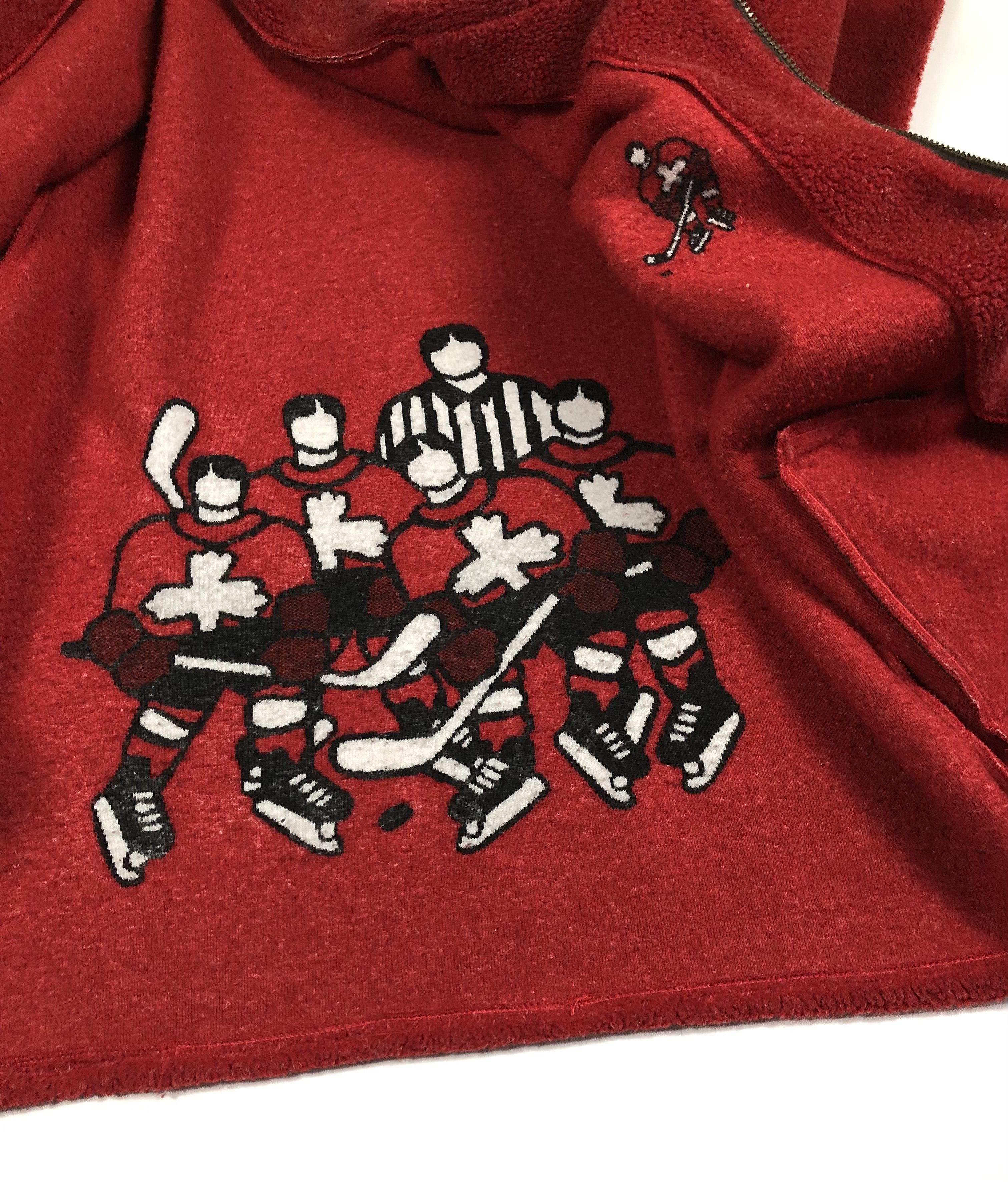 Vintage Marc Tetro Canada Hockey Art Vintage Fleece Size US L / EU 52-54 / 3 - 11 Thumbnail