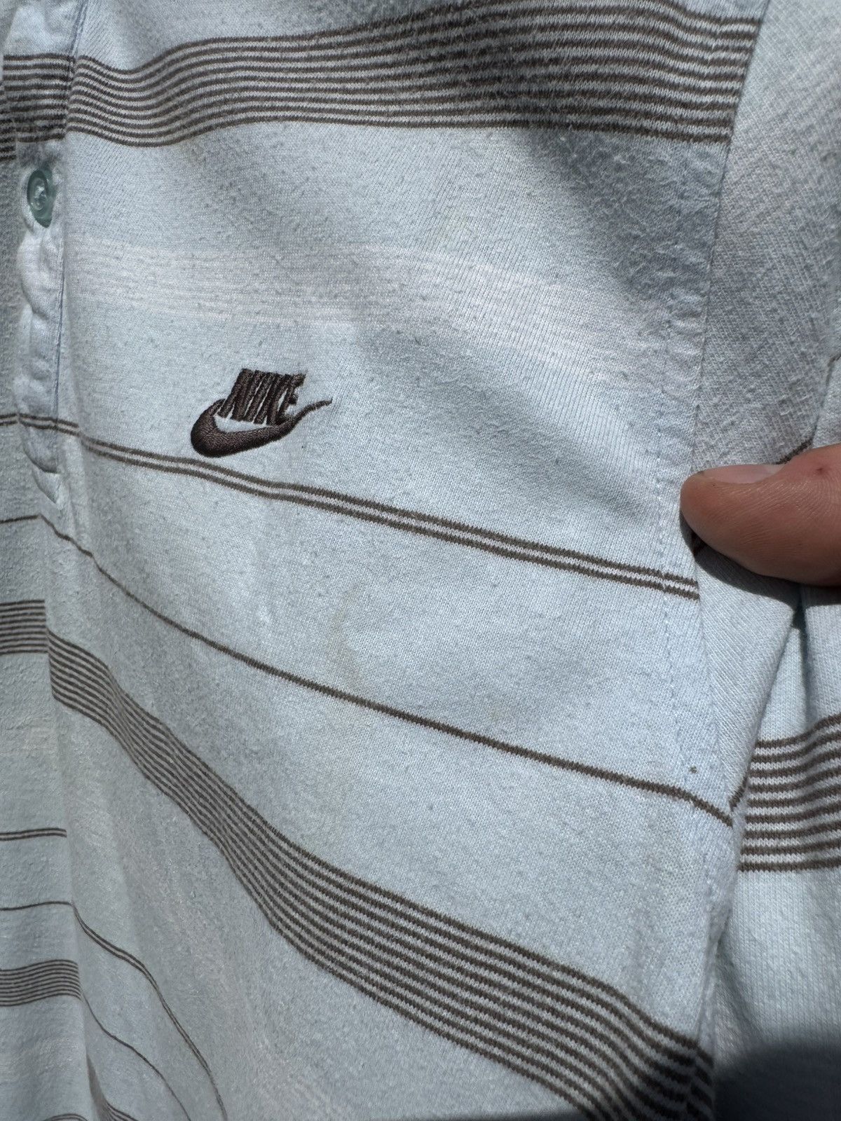 Vintage Vintage Nike Stripes Blue Rugby Long Sleeve Size US S / EU 44-46 / 1 - 7 Thumbnail