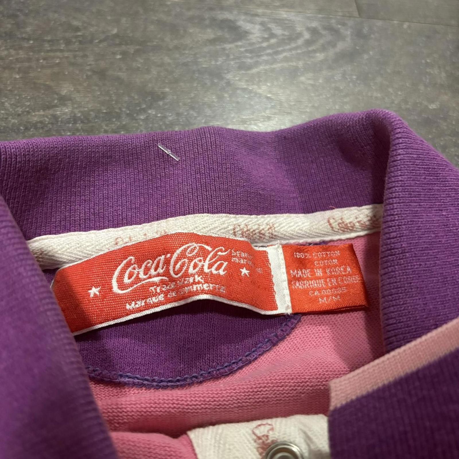 Coca Cola Vintage Coca Cola collared shirt 90s pink purple L Size US L / EU 52-54 / 3 - 8 Thumbnail