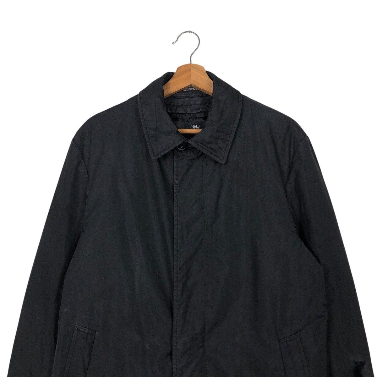 Yohji Yamamoto 📌Vintage Long Jacket Rich Black Ined Homme Basic Size US M / EU 48-50 / 2 - 4 Thumbnail