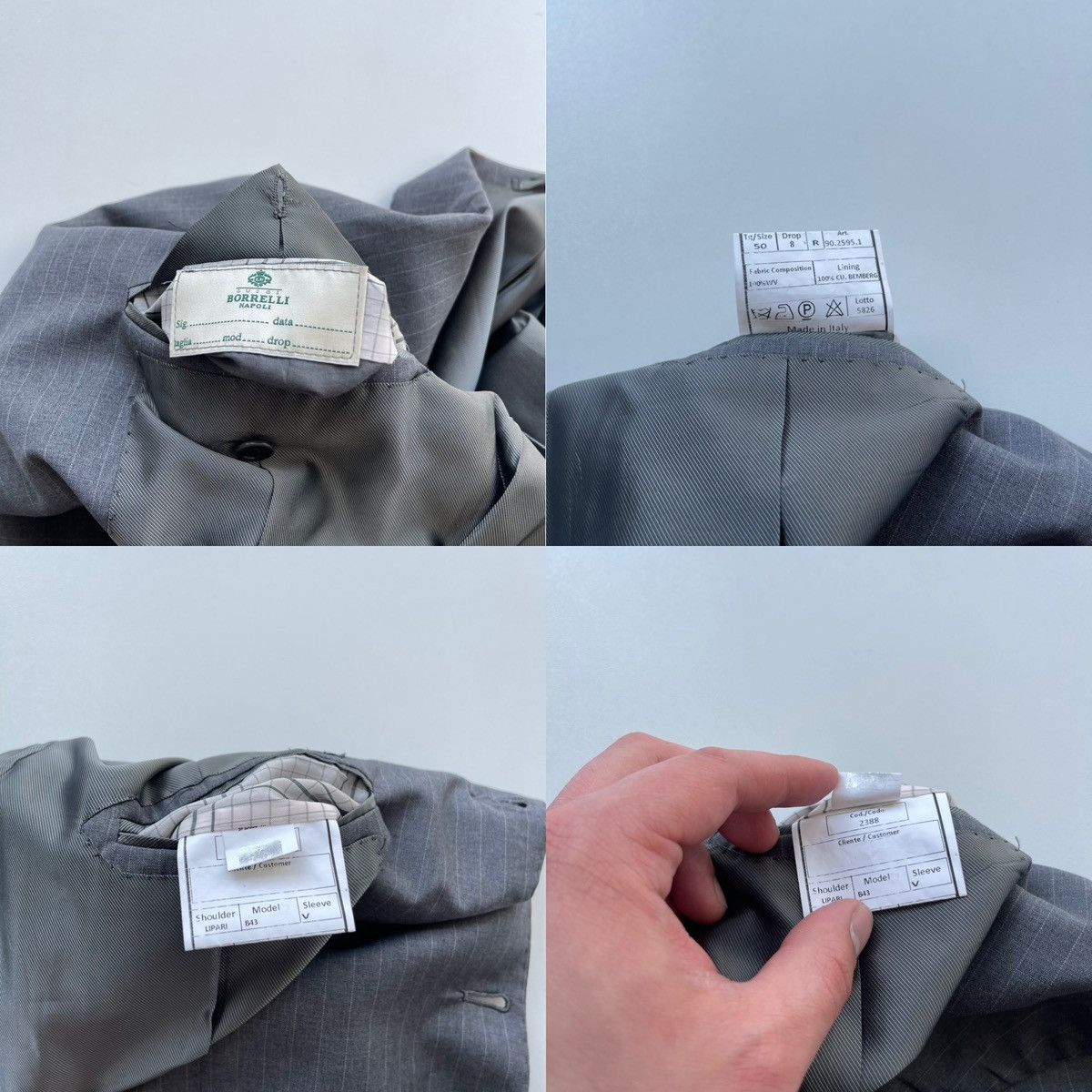 Designer × Luigi Borrelli Borrelli Napoli Royal Collection Wool Three-Button Blazer Size 50R - 12 Thumbnail