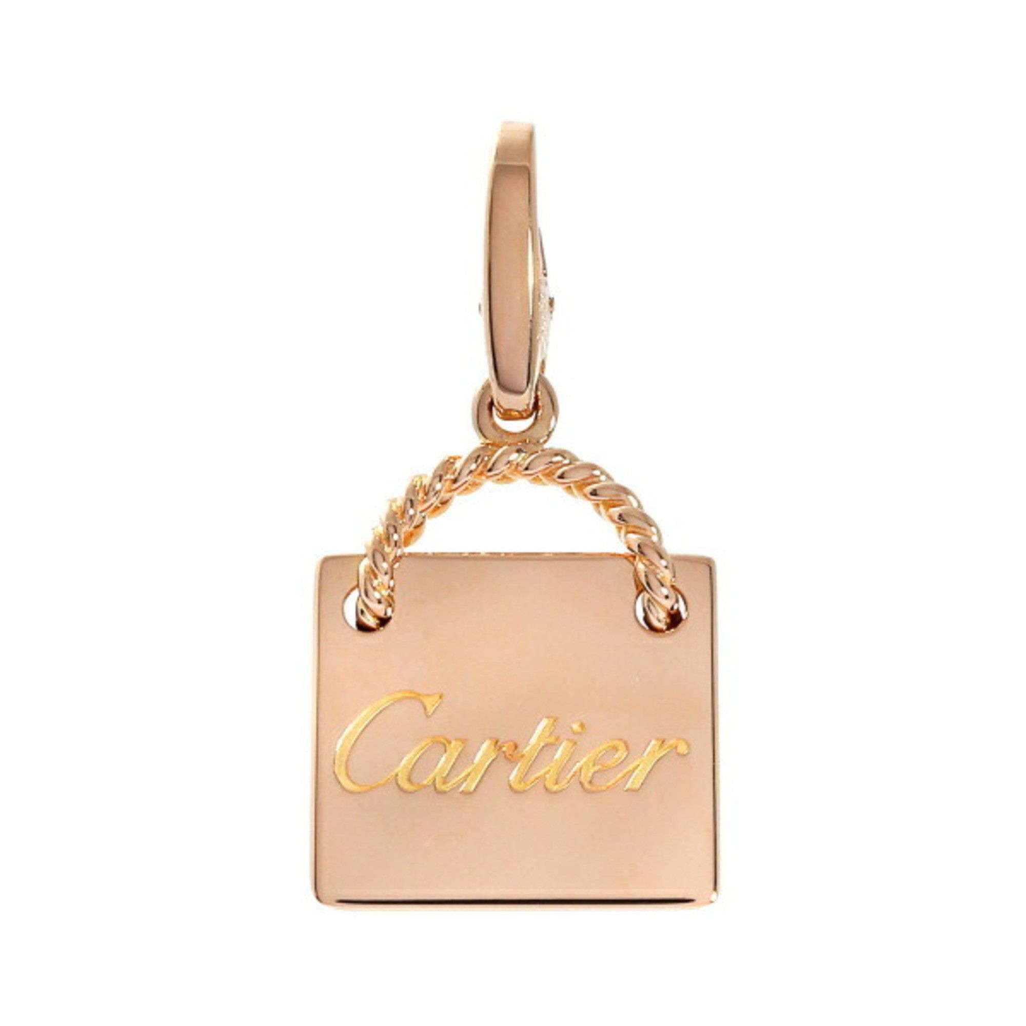 image of Cartier Shopping Bag K18Pg Pink Gold Charm, Women's