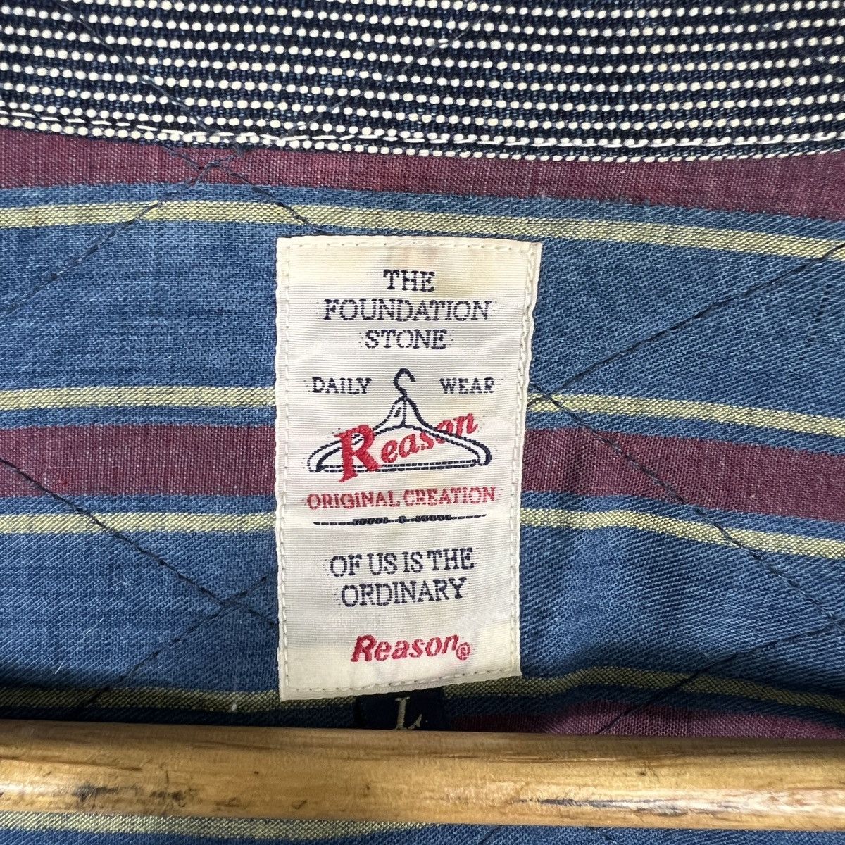 Reason 💥 Reason Hikory Stripe worker Chore Jacket Size US L / EU 52-54 / 3 - 11 Thumbnail