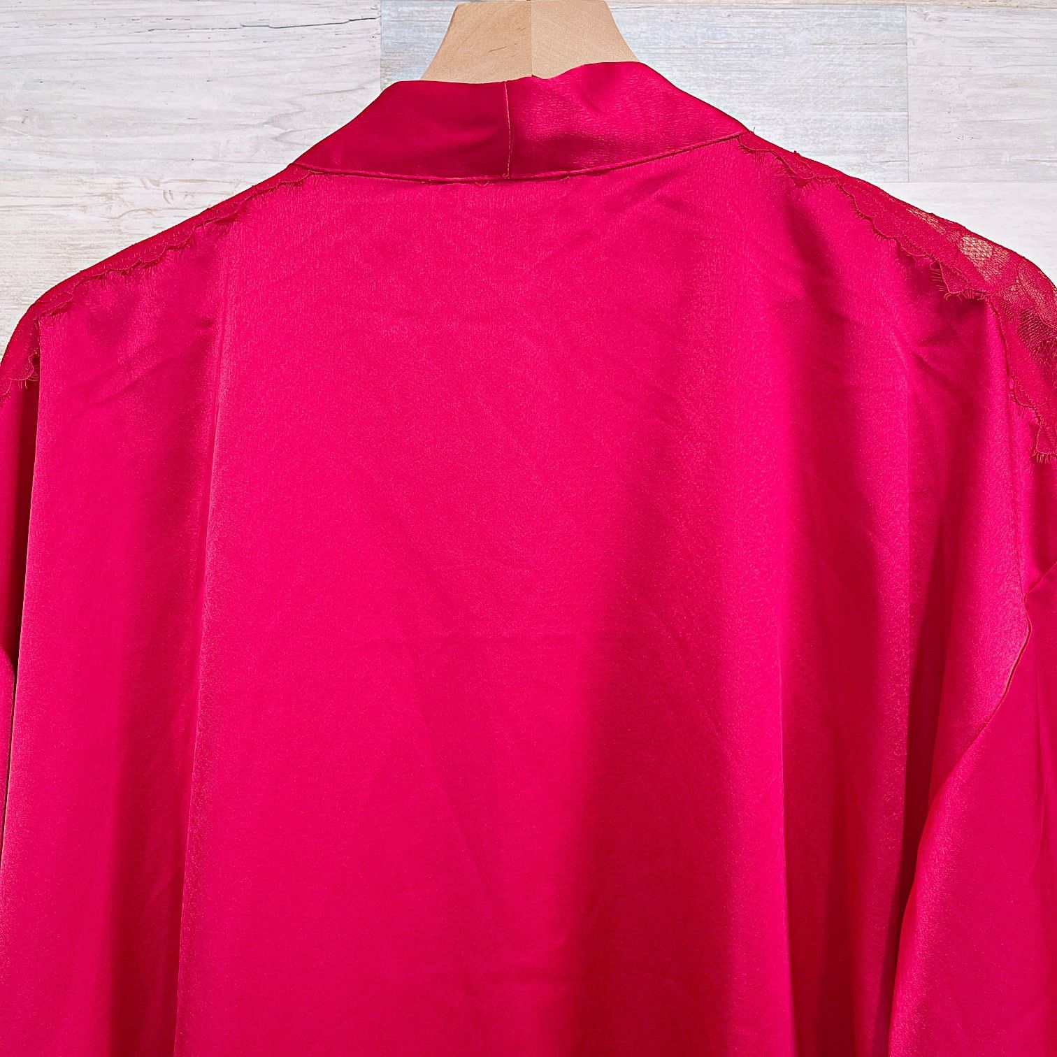 Victoria's Secret Victorias Secret Satin Lace Lingerie Robe Red Womens Medium Size ONE SIZE - 6 Thumbnail