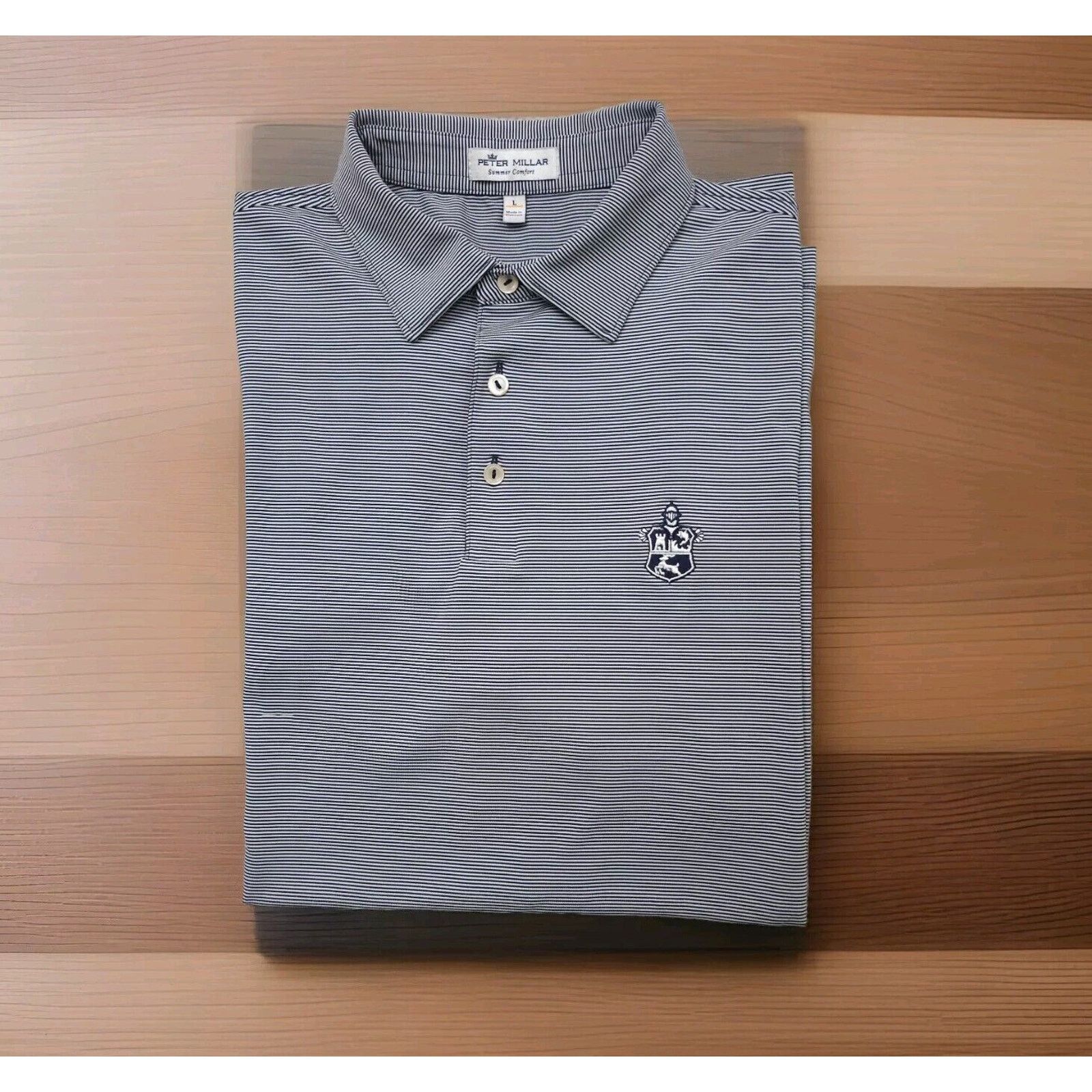 Peter Millar Peter Millar Summer Comfort Polo Shirt Golf Striped Print Size US L / EU 52-54 / 3 - 1 Thumbnail
