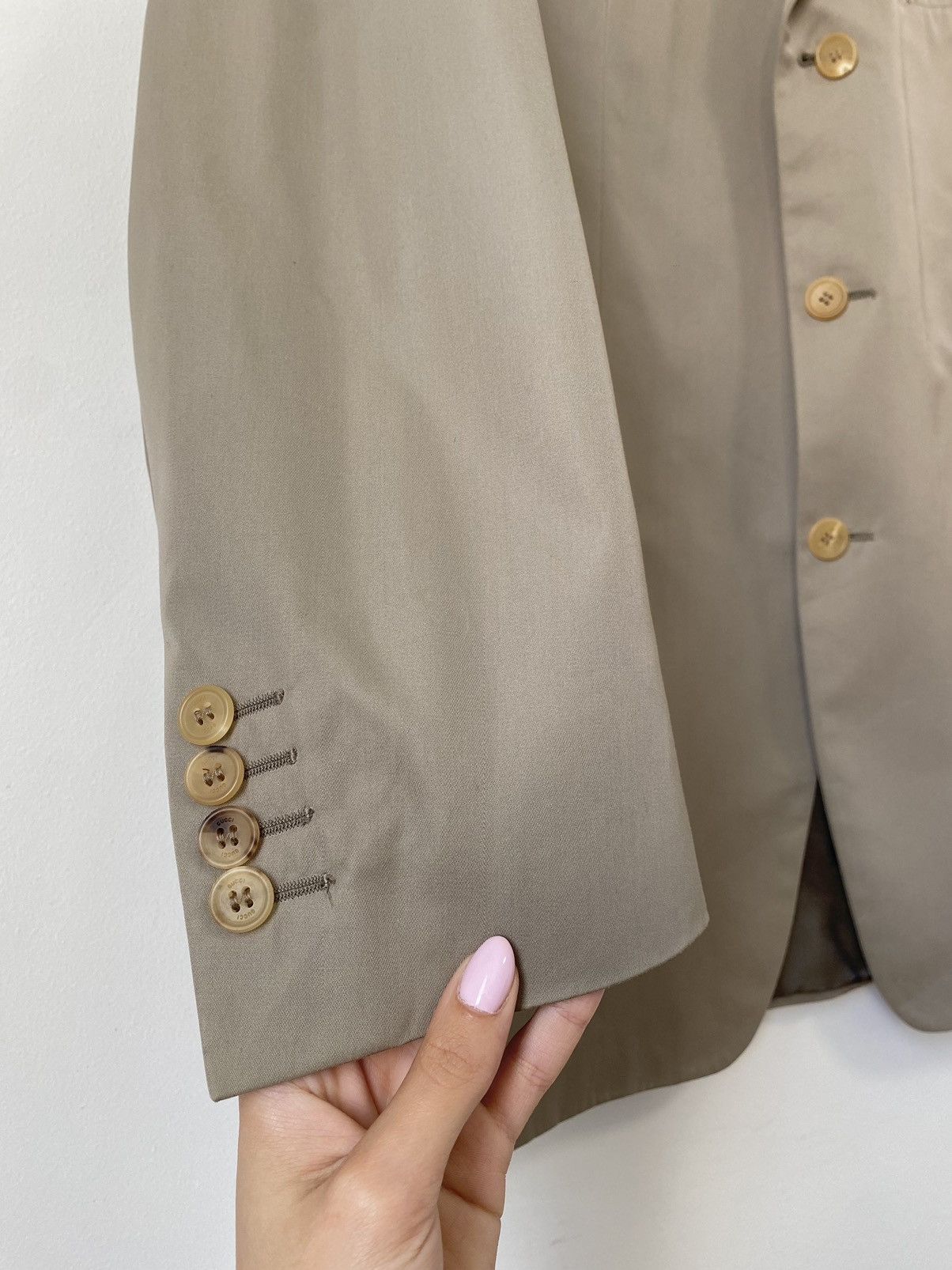 Gucci Gucci Beige Cotton Blend Blazer Jacket, Size:56 Size 54R - 3 Thumbnail