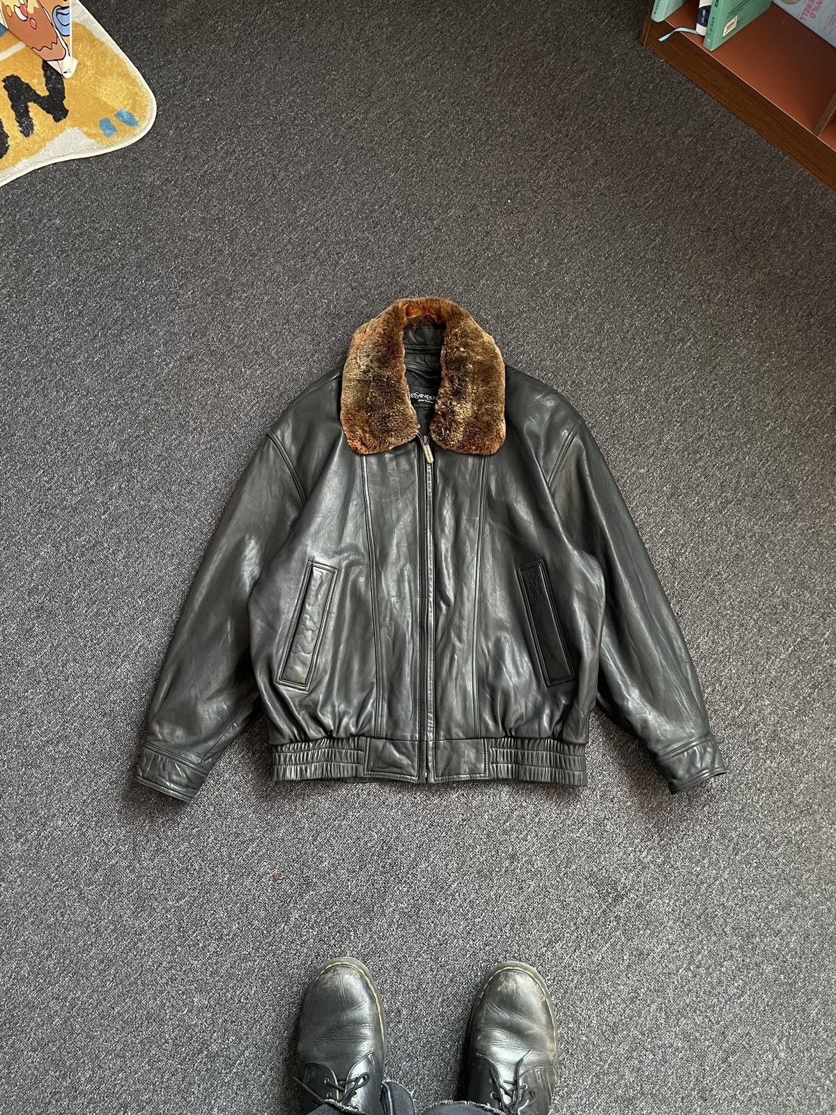 Yves Saint Laurent Vintage 80s YSL Leather Jacket | Grailed