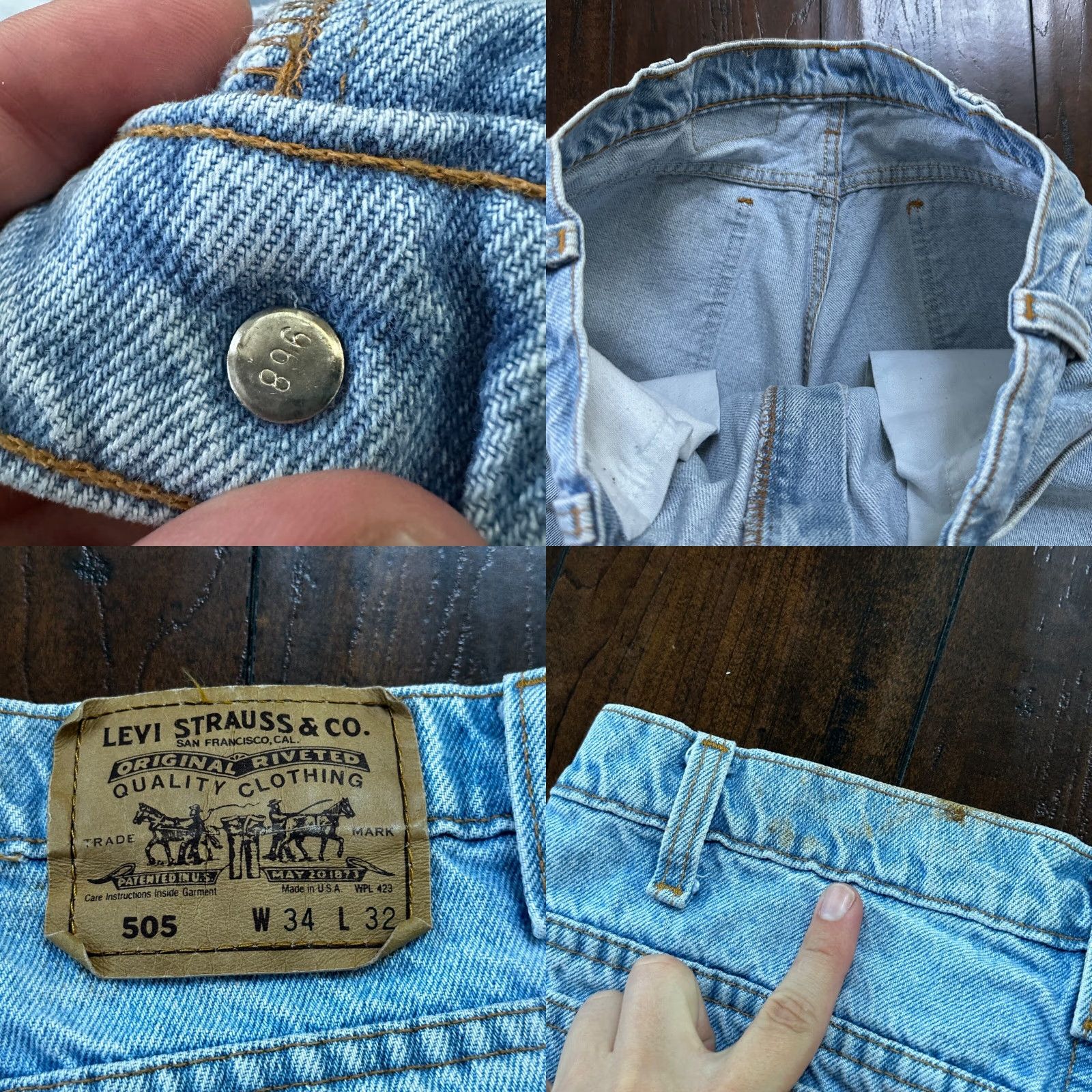 Levi's VINTAGE Levi's 505 Jeans Jeans Men 34x32 Blue 80s 90s USA Orange Tab Straight Denim USA Men Size US 34 / EU 50 - 8 Thumbnail