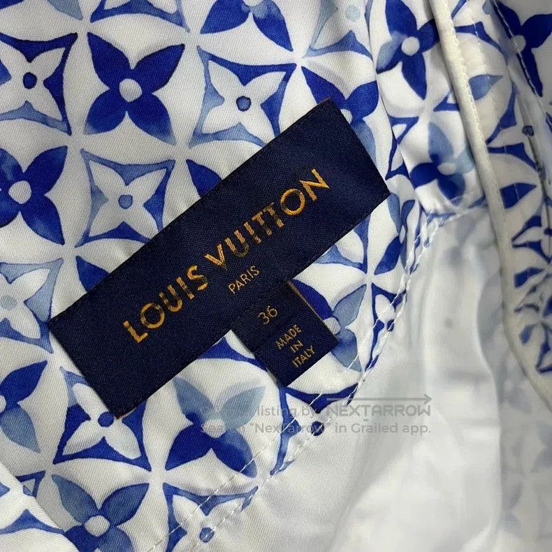 Louis Vuitton Louis Vuitton Blue Logo Print Hooded Jacket. Size US XS / EU 42 / 0 - 5 Thumbnail
