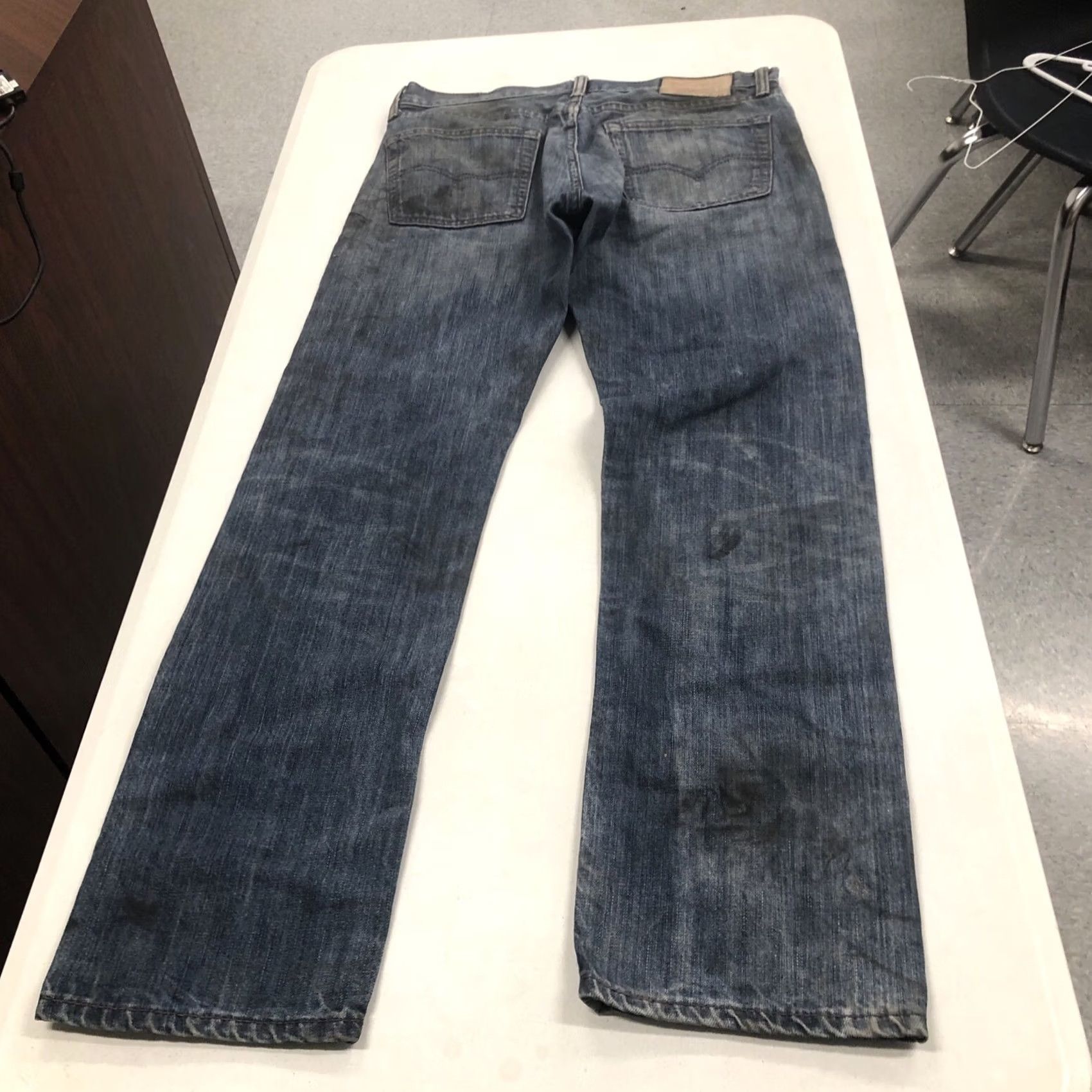 Levi's Levi's 513 Men's Slim Straight Jeans Dark Blue 32x30 5-Pocket Denim Cotton Blend Slim Fit Regular Rise Mid 90s Theme Mens Size US 32 / EU 48 - 5 Thumbnail