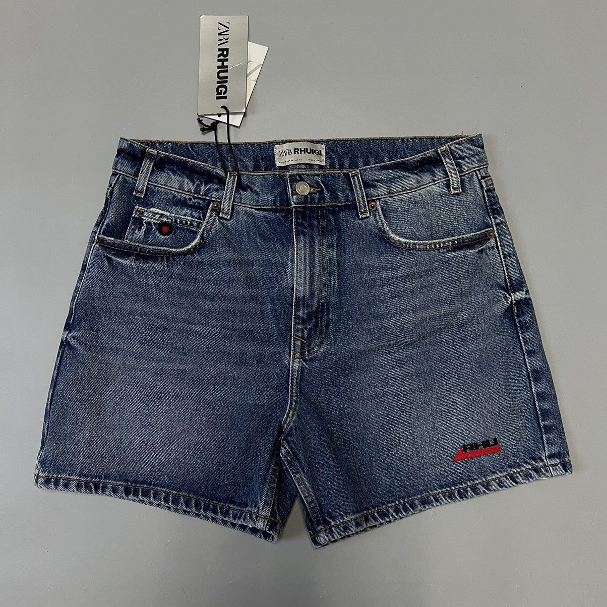 Rhude × Zara RHUDE x Zara NEW Denim Shorts logo size 34 Size US 34 / EU 50 - 3 Thumbnail