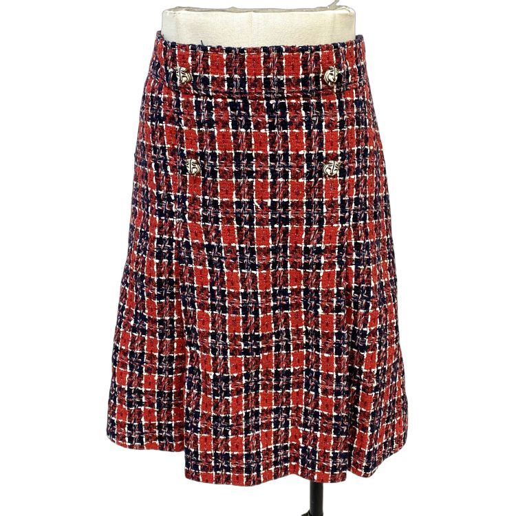 Gucci Gucci Plaid Tweed Mini Skirt Size 40 Size 27" / US 4 / IT 40 - 1 Thumbnail