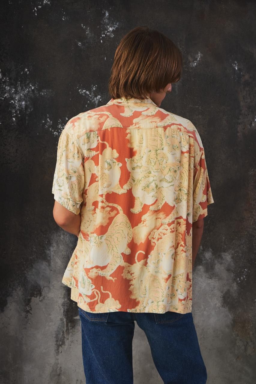 Sun Surf Sun Surf “FIRELAND”Tiger Pattern ALOHA SHIRT Size US M / EU 48-50 / 2 - 3 Thumbnail
