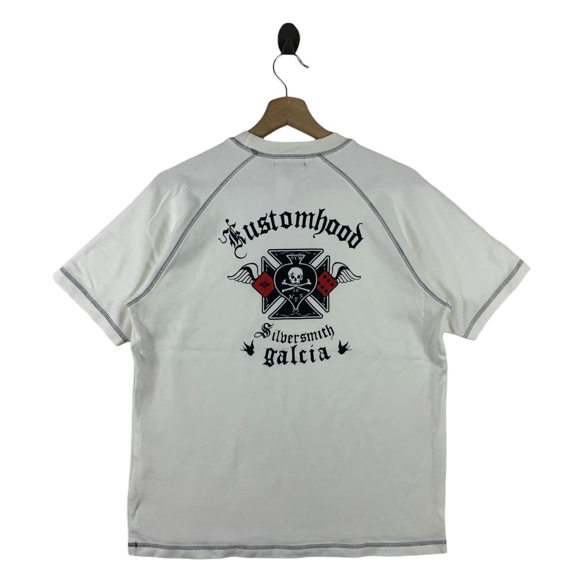 KUSTOMHOOD silver galcia accessory motor japanese back tee