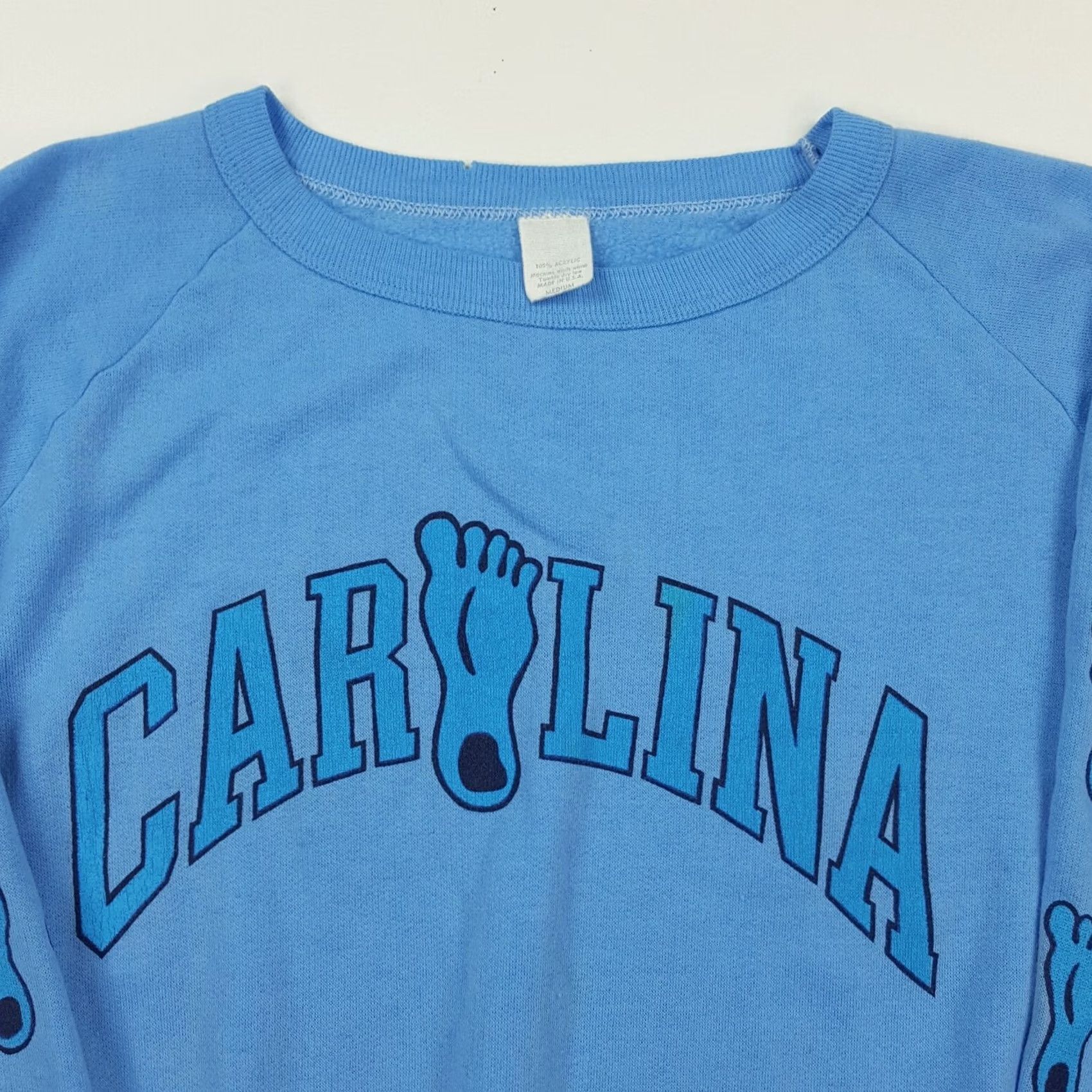 Vintage VINTAGE North Carolina Tar Heels NCAA Crewneck Sweatshirt S Blue 80s Basketball Womens/Unisex Size US S / EU 44-46 / 1 - 3 Thumbnail