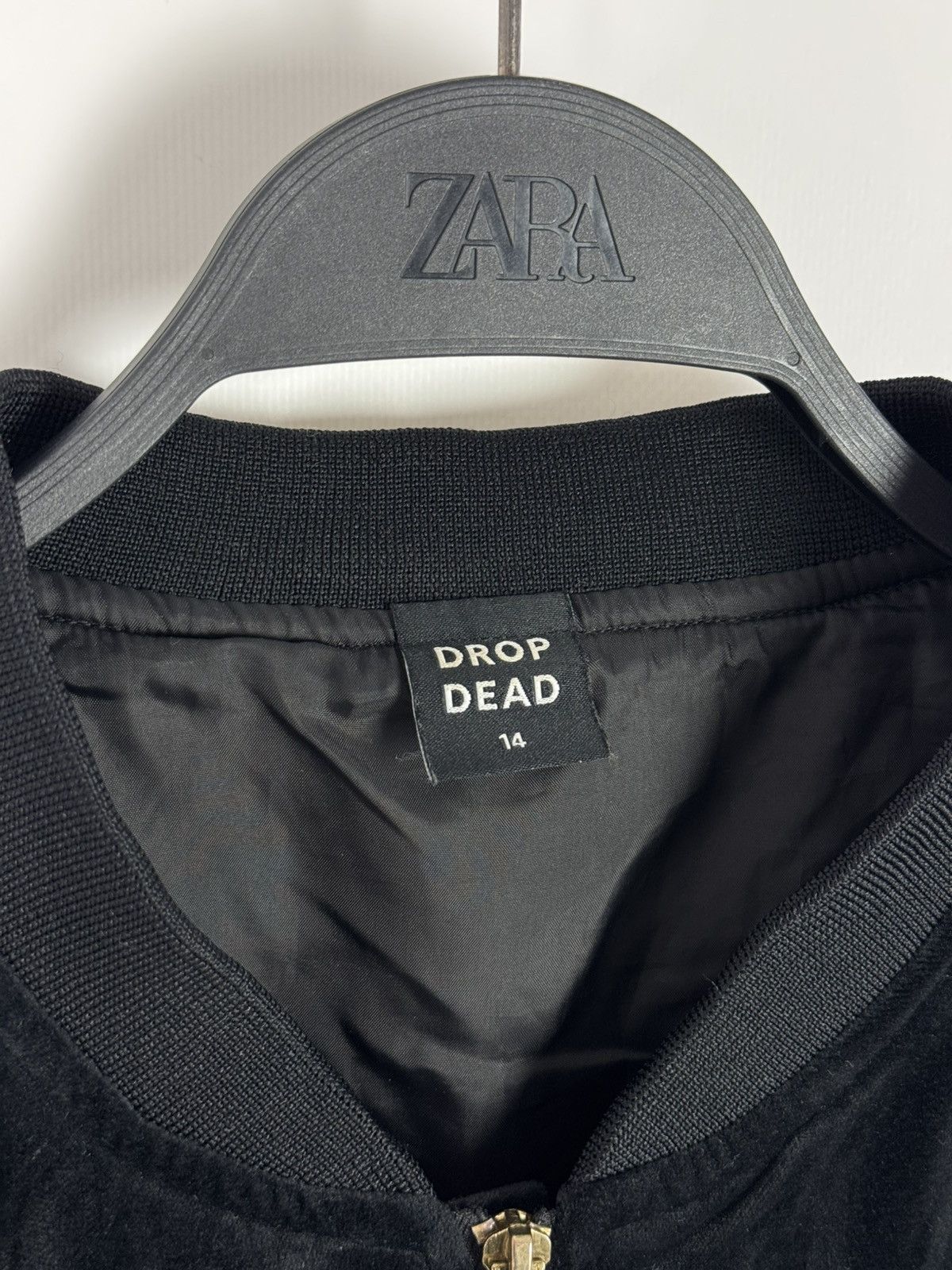 Drop Dead Drop Dead “I Love Dropdead” Velour Bomber Women’s Jacket Size L / US 10 / IT 46 - 6 Thumbnail