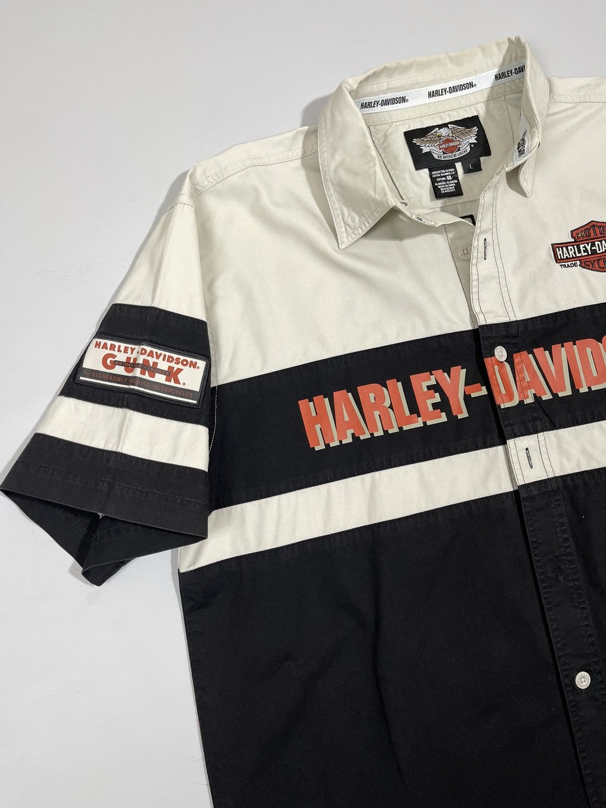 Harley Davidson 90s Vintage Harley Davidson Y2k Buttons Up Shirt Moto Style Size US L / EU 52-54 / 3 - 2 Thumbnail