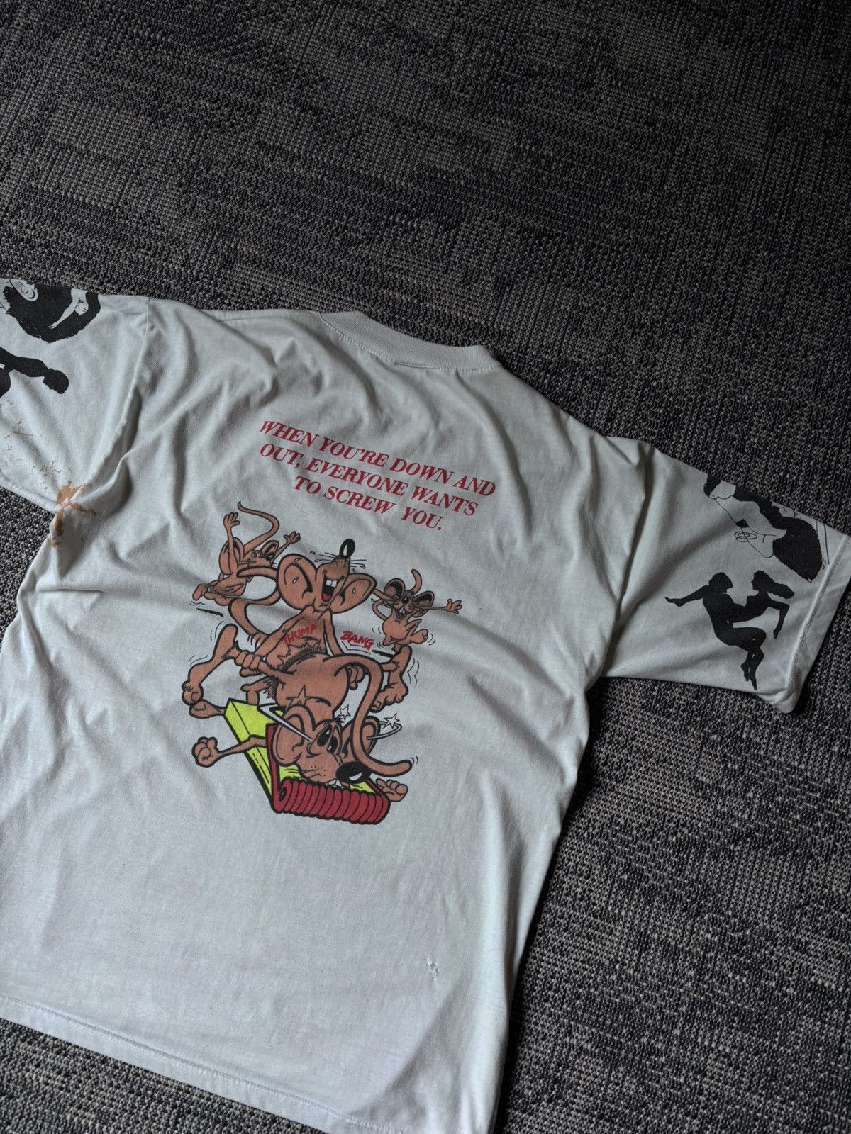 Vintage Vintage 90s Sigmund Freud "What's On A Man's Mind" AOP Tee Size US XL / EU 56 / 4 - 10 Thumbnail