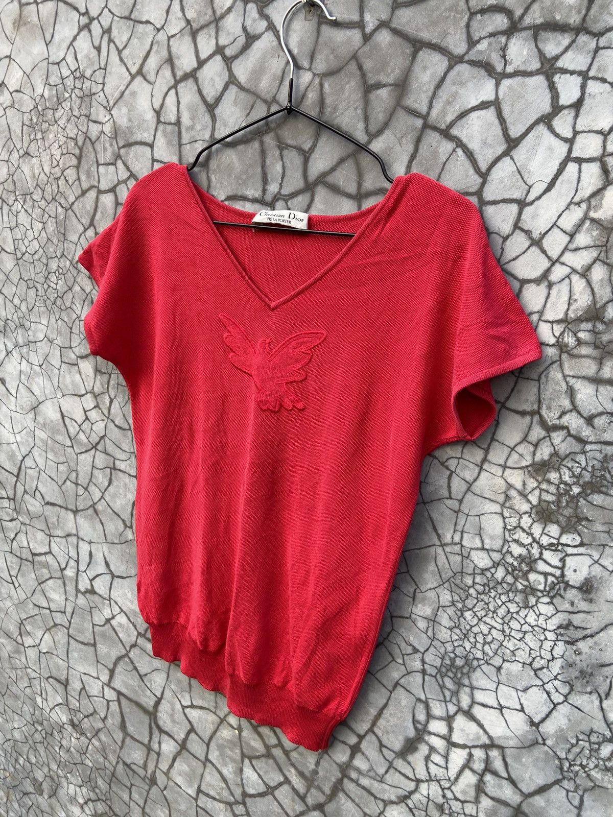 Dior True Vtg 80s Christian Dior Pret A Porter Embroidered Knit Size M / US 6-8 / IT 42-44 - 6 Thumbnail