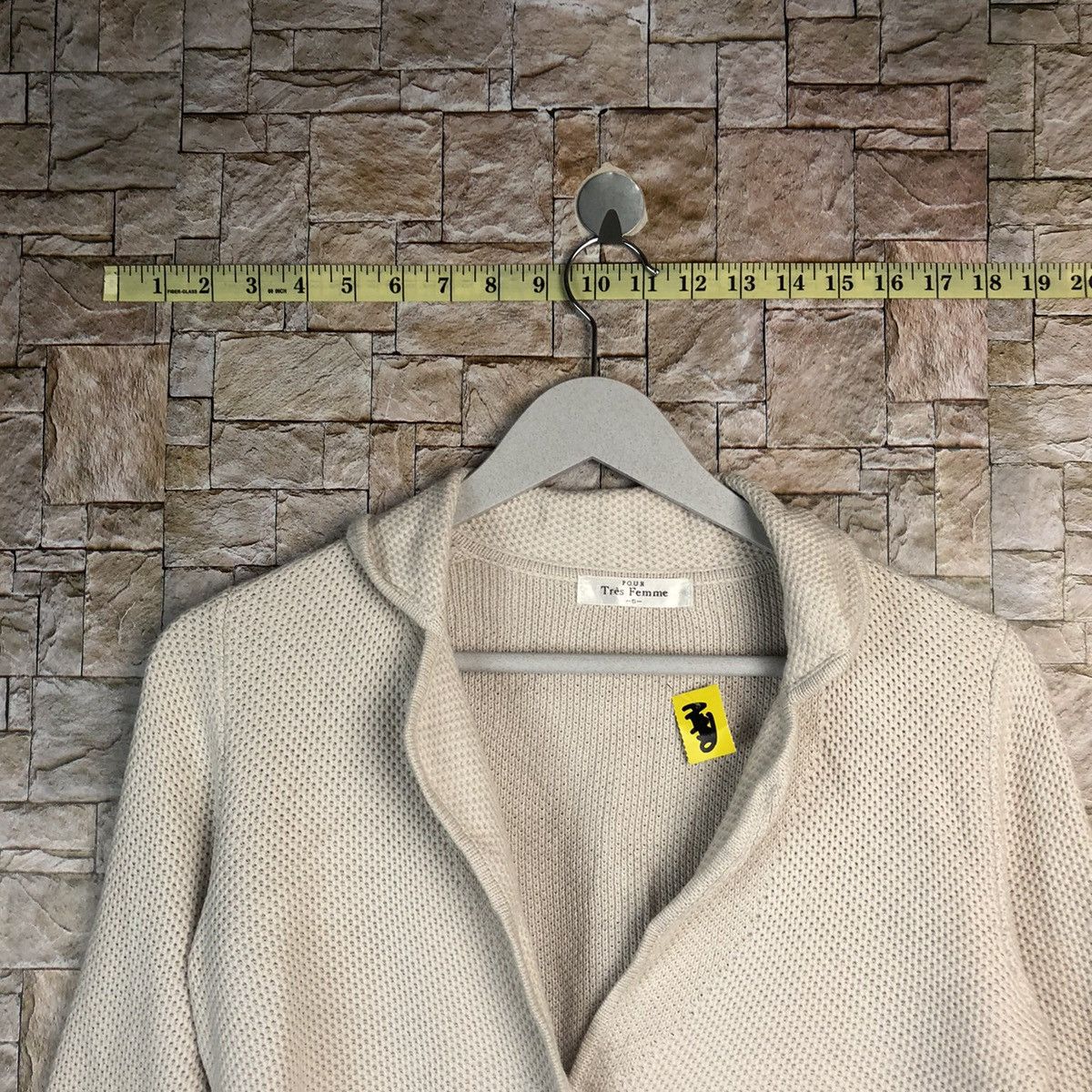 Japanese Brand Four Tres Femme Cream Cardigan Knitwear #A936 Size S / US 4 / IT 40 - 4 Thumbnail