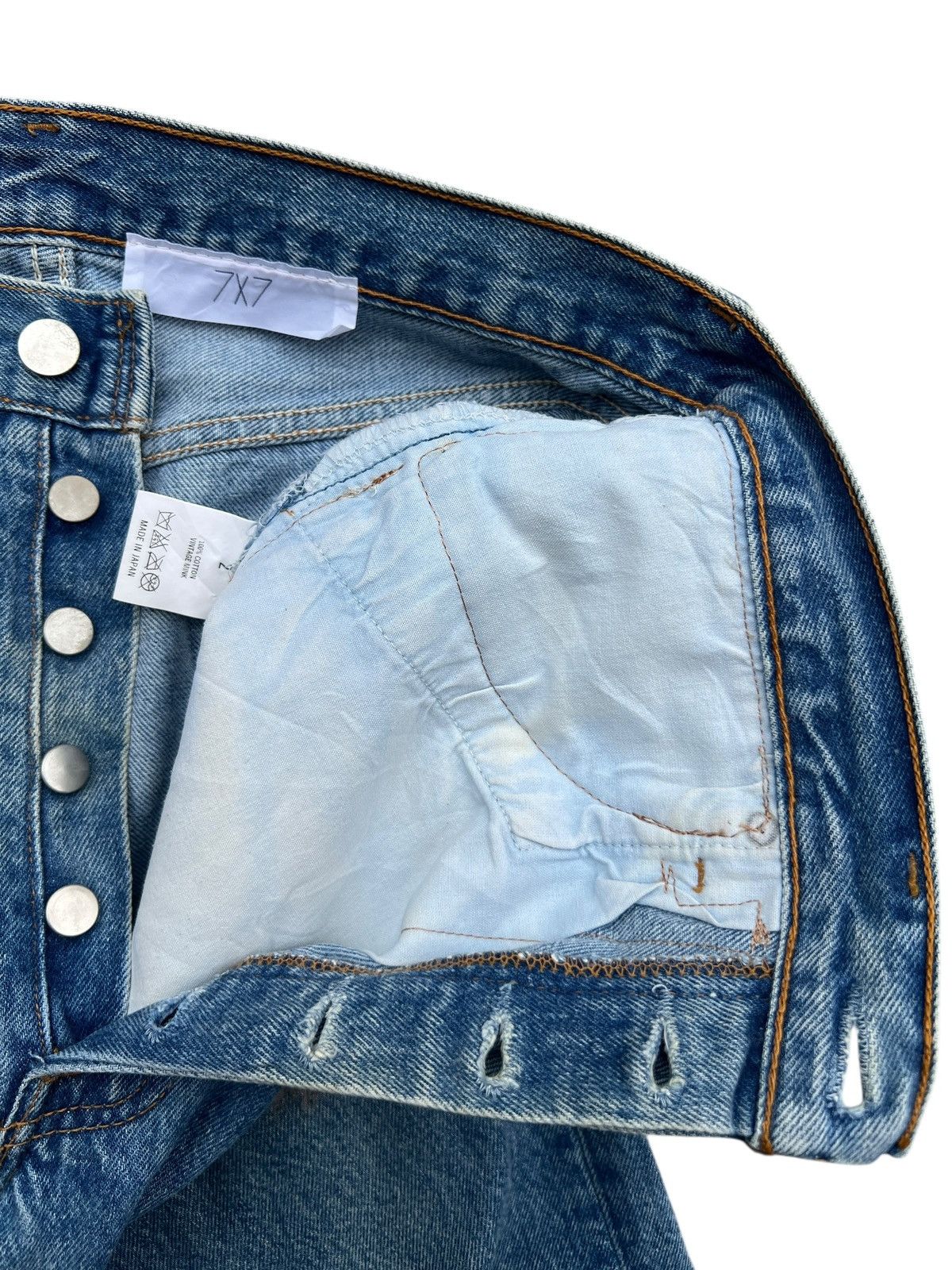 Japanese Brand 7x7 Japan Leather Pocket Fur Denim Jeans 32x30 Size US 32 / EU 48 - 9 Thumbnail