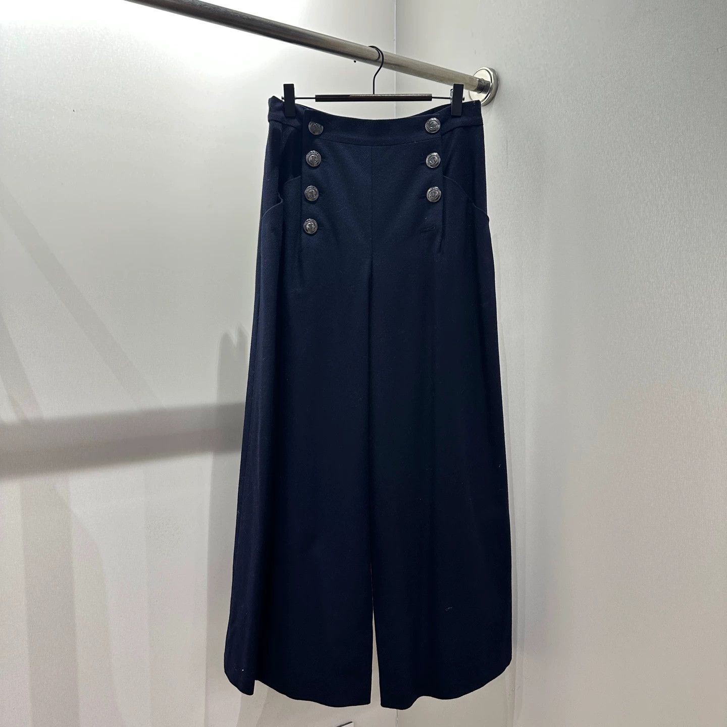 Chanel Chanel feb383 anchor button wool wide-leg pants 3 Size 27" / US 4 / IT 40 - 1 Thumbnail