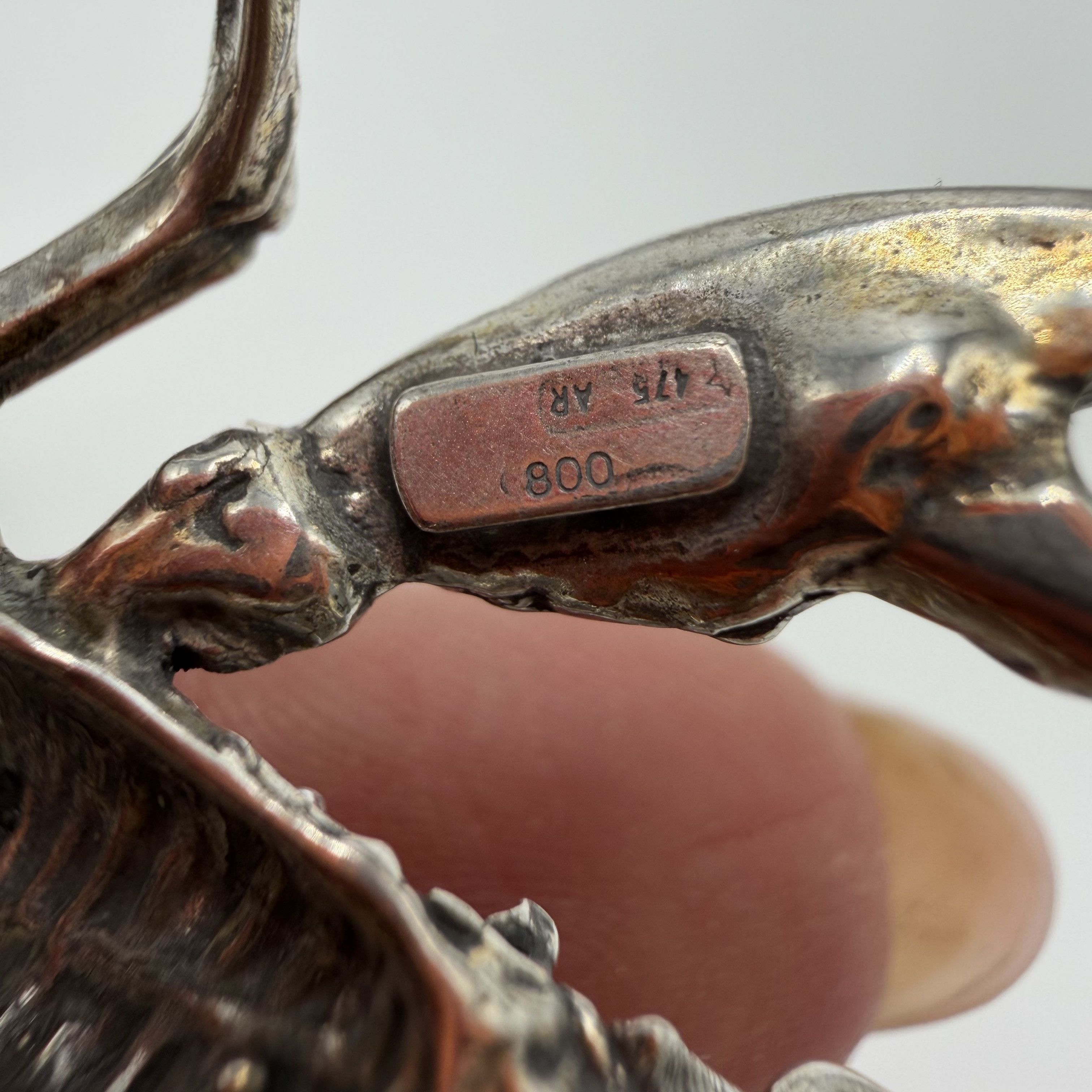 Vintage Vintage Italian 800 Silver Lobster Figurine Miniature Size ONE SIZE - 8 Thumbnail