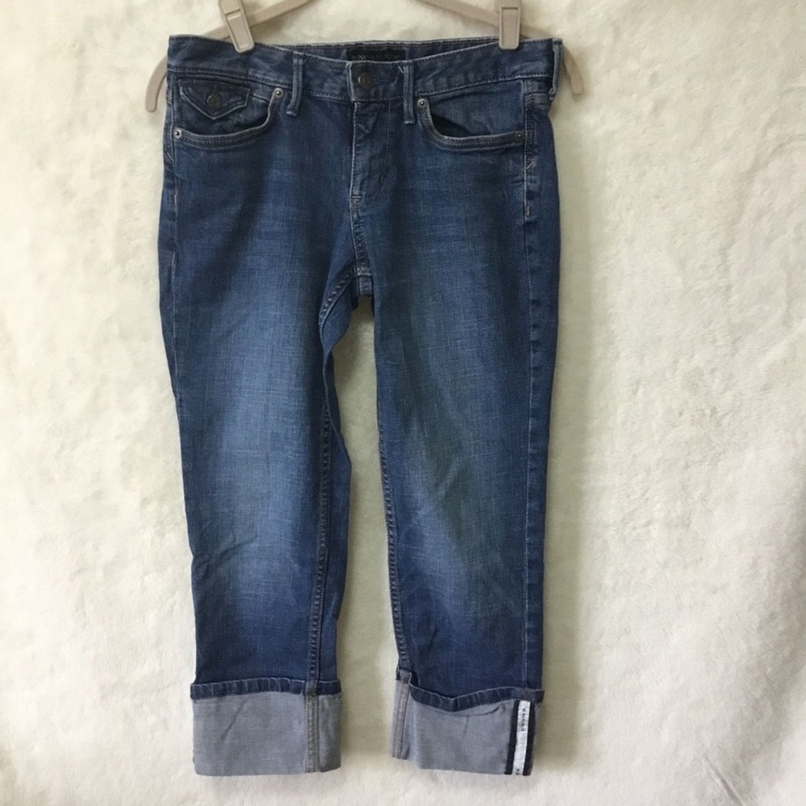 Banana Republic Banana Republic Blue Cuffed Jeans Size 27" / US 4 / IT 40 - 1 Thumbnail