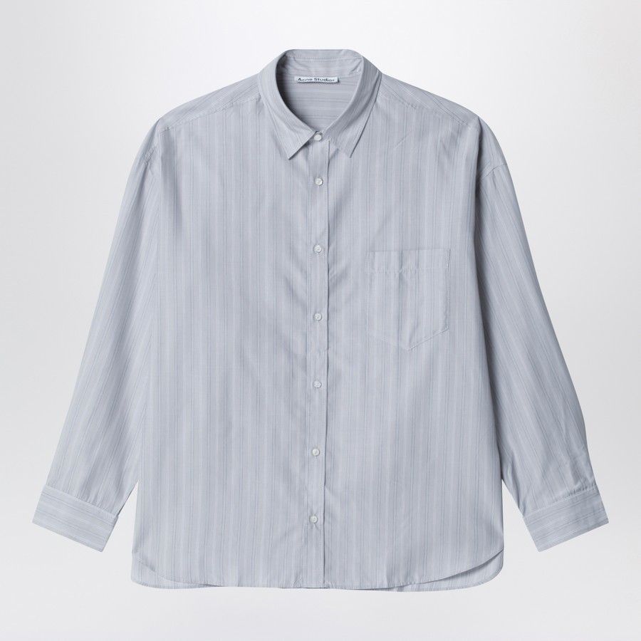 Acne Studios o1d2blof0226 Striped Button Shirt in Grey Size US M / EU 48-50 / 2 - 1 Thumbnail